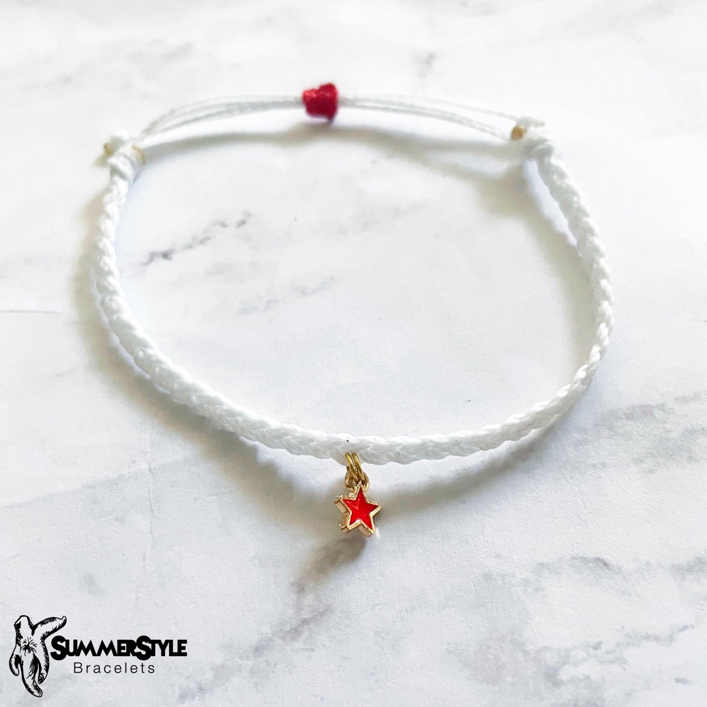 FOURTH OF JULY Patriotic Stars Adjustable Water Resistant Bracelet Set, Braided Bracelet, Americana Jewelry, SummerStyle Bracelets