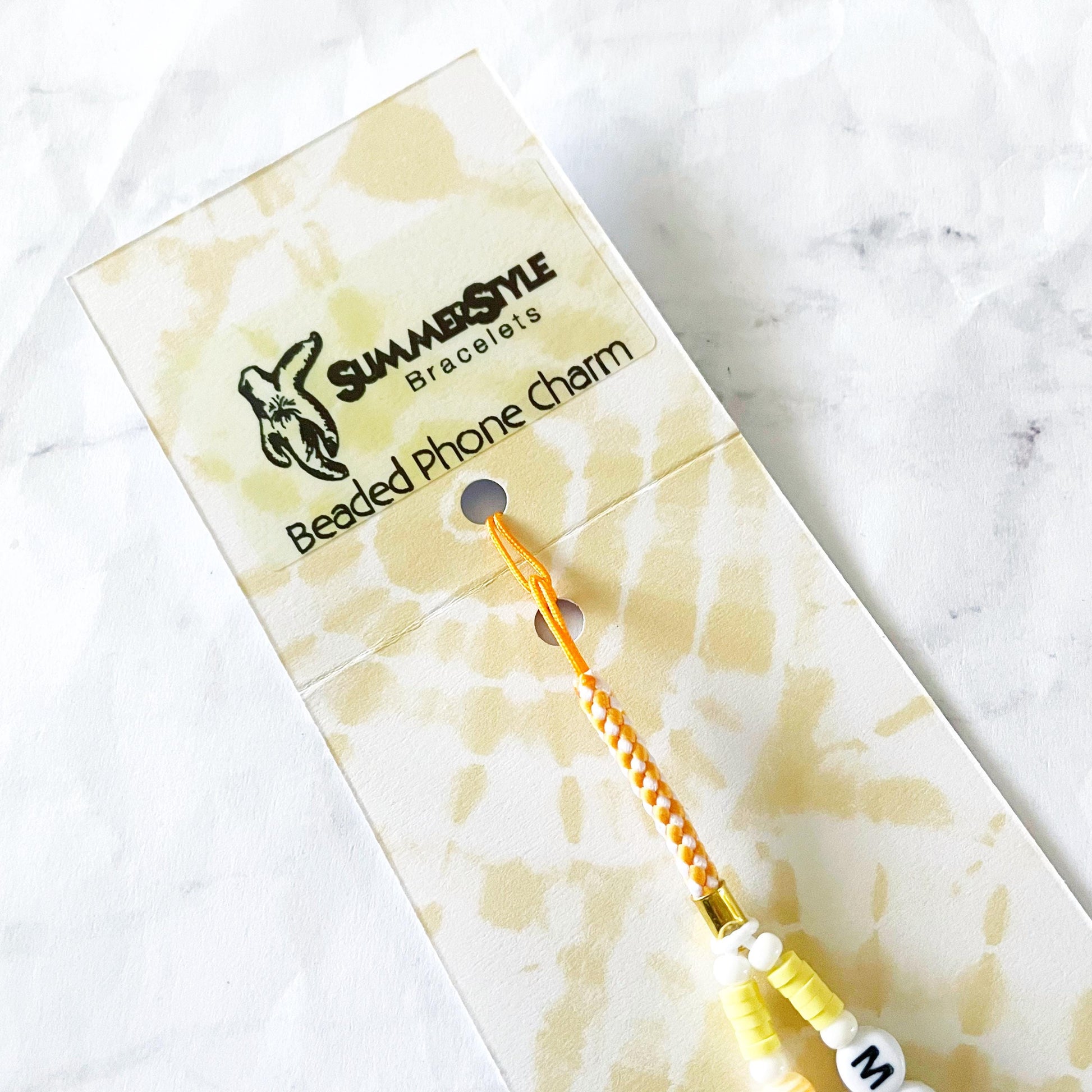 Main Squeeze Beaded Phone Charm, Lemon Lover Accessory, Phone Wristlet, SummerStyle Bracelets
