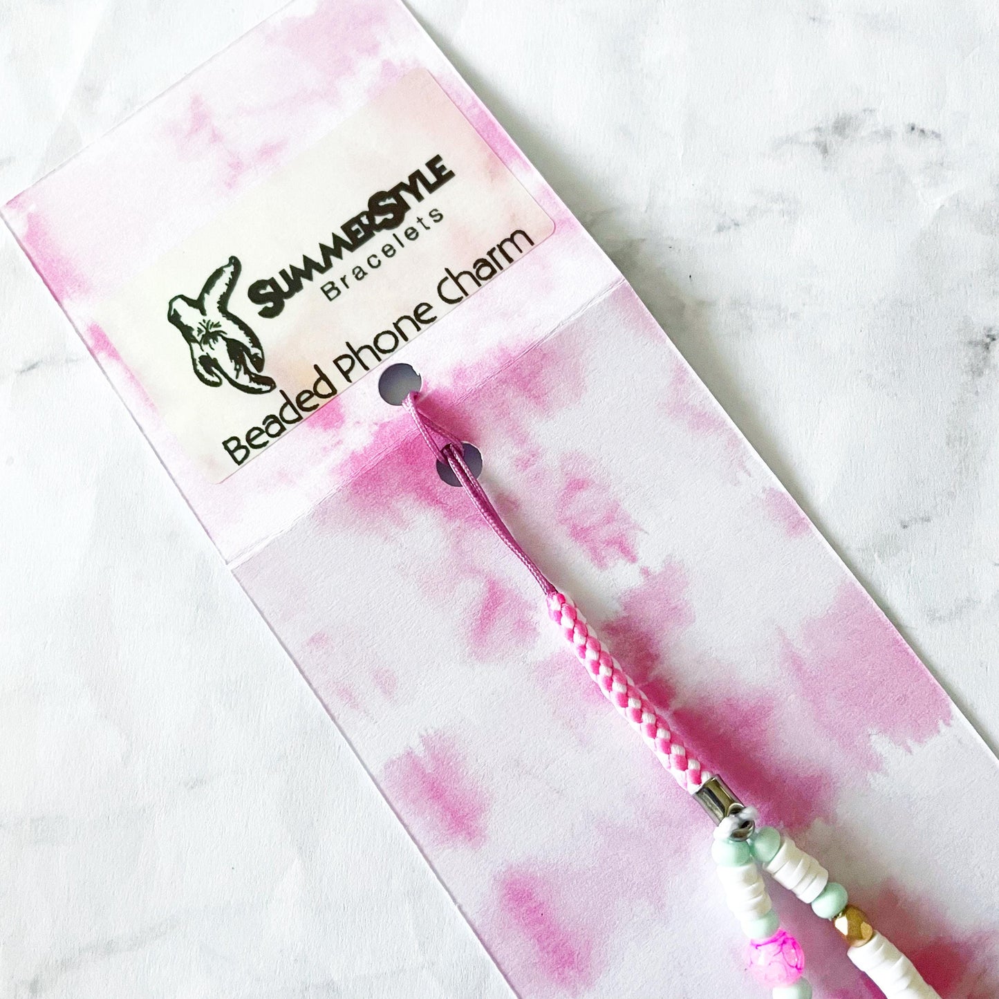 Pastel Sunshine Beaded Phone Charm, Kawaii Phone Accessory, Phone Wristlet, SummerStyle Bracelets