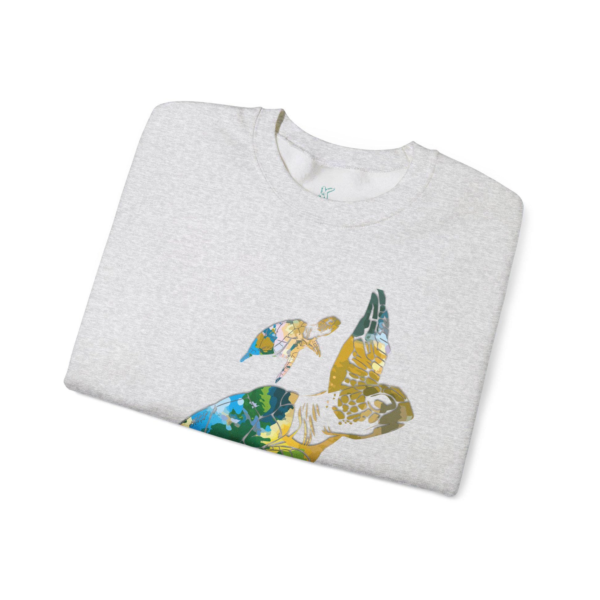 Watercolor Sea Turtle Unisex Heavy Blend Crewneck Sweatshirt, Sea Turtle Sweatshirt, Cotton Crewneck, SummerStyle Bracelets