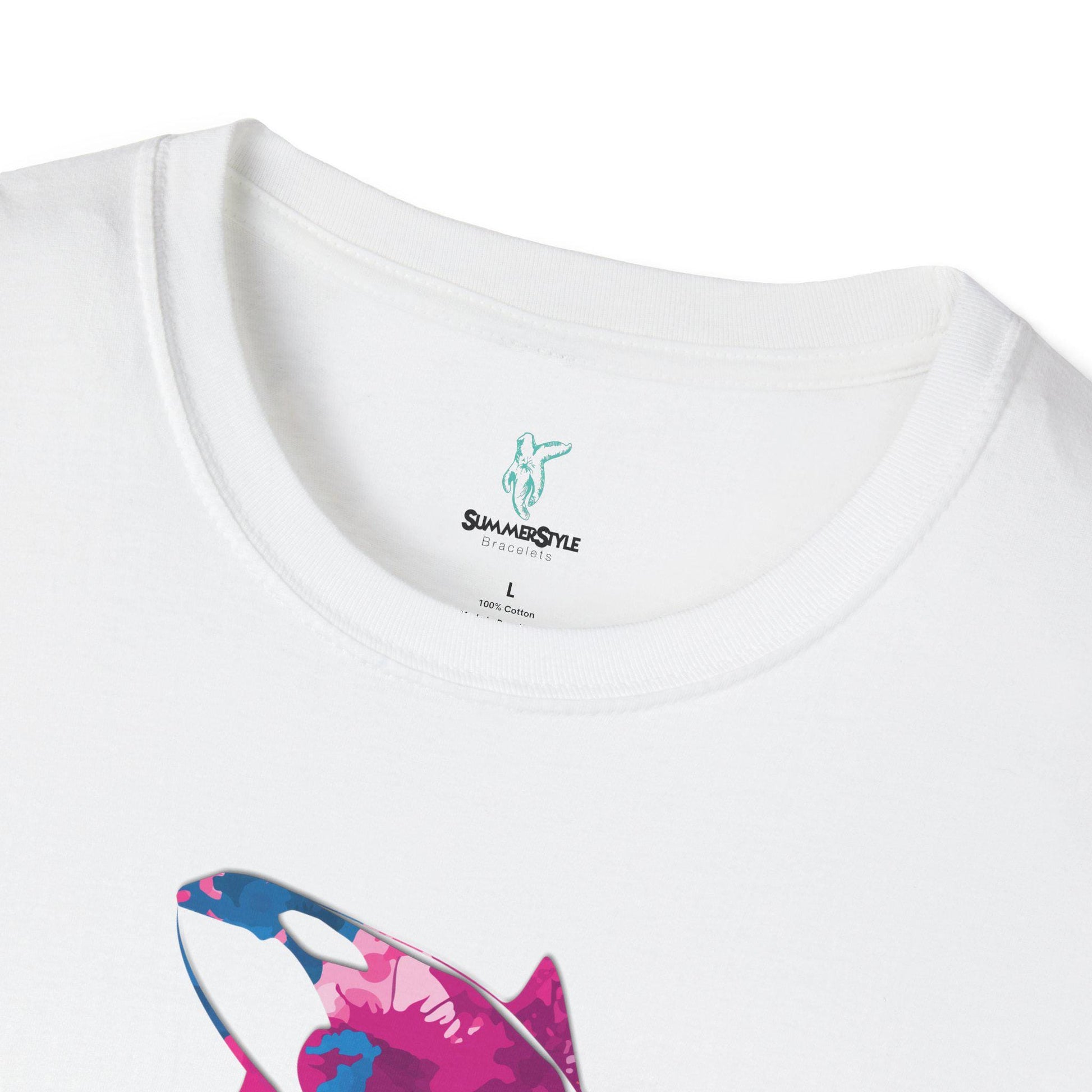 Watercolor Orca Unisex Softstyle T-Shirt, Beachwear, Gift for Ocean Lovers, Summer Fashion, Casual Tee, Nautical Art Print