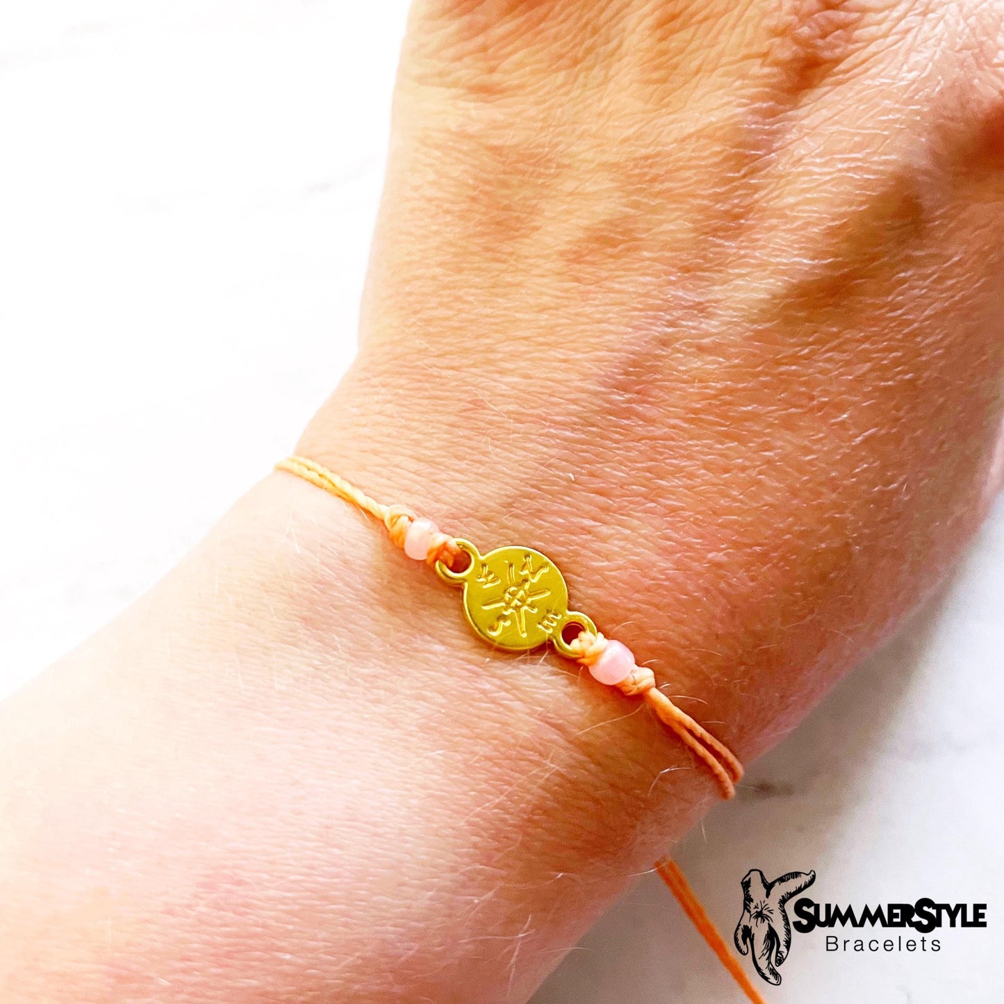 Golden Compass Custom Adjustable Waterproof Bracelet, Outdoor Bracelet, Adventure Jewelry, SummerStyle Bracelets