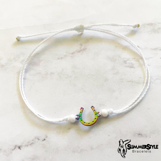 Horseshoe Custom Adjustable Waterproof Bracelet, Lucky Bracelet, Western Jewelry, SummerStyle Bracelets