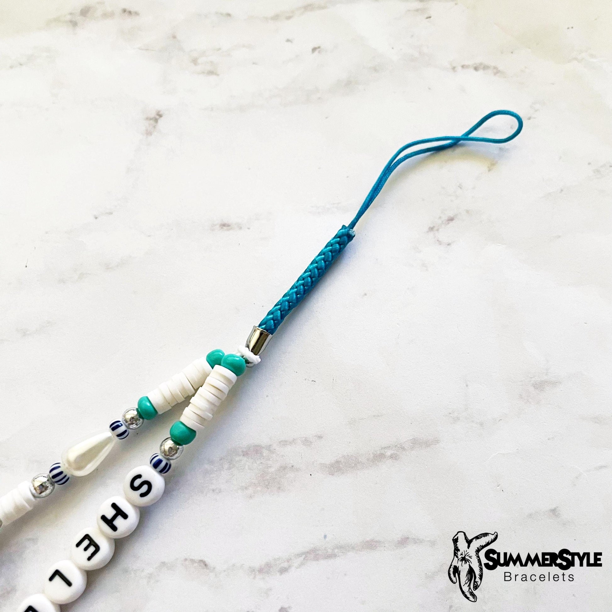 Shell Yeah Beaded Phone Charm, Mermaidcore Accessory, Phone Wristlet, SummerStyle Bracelets