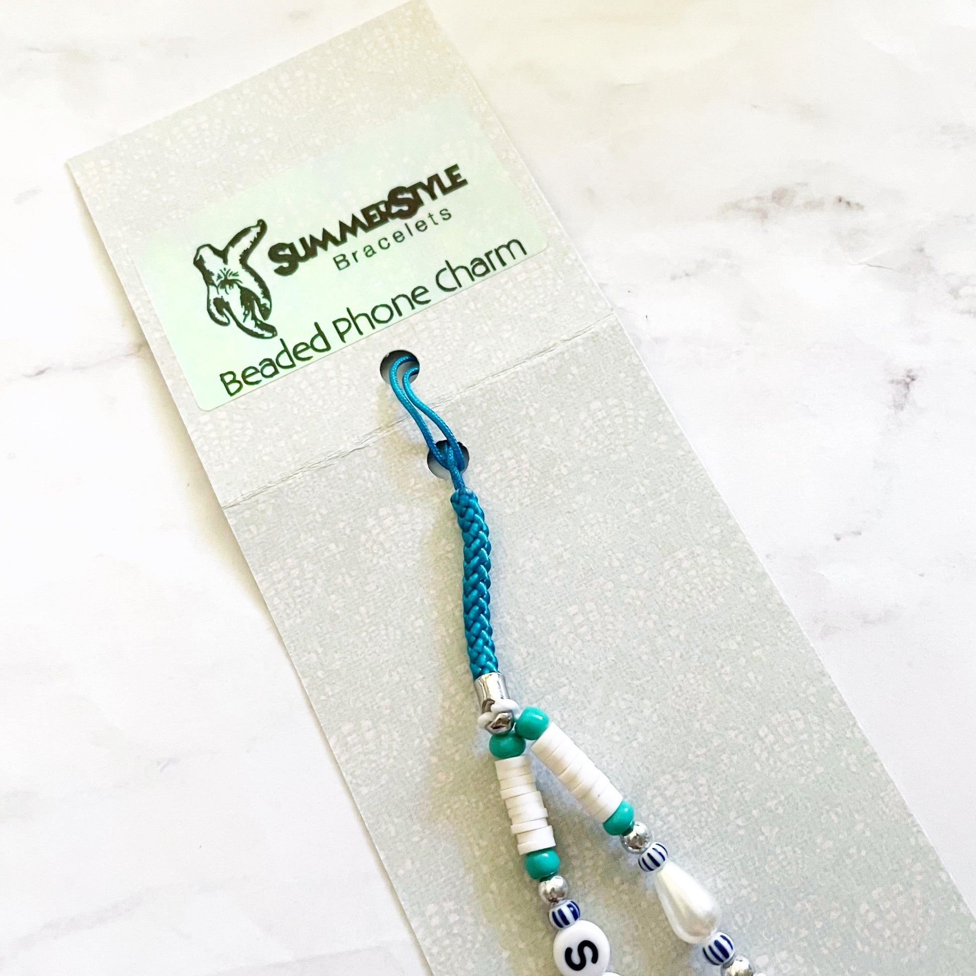 Shell Yeah Beaded Phone Charm, Mermaidcore Accessory, Phone Wristlet, SummerStyle Bracelets