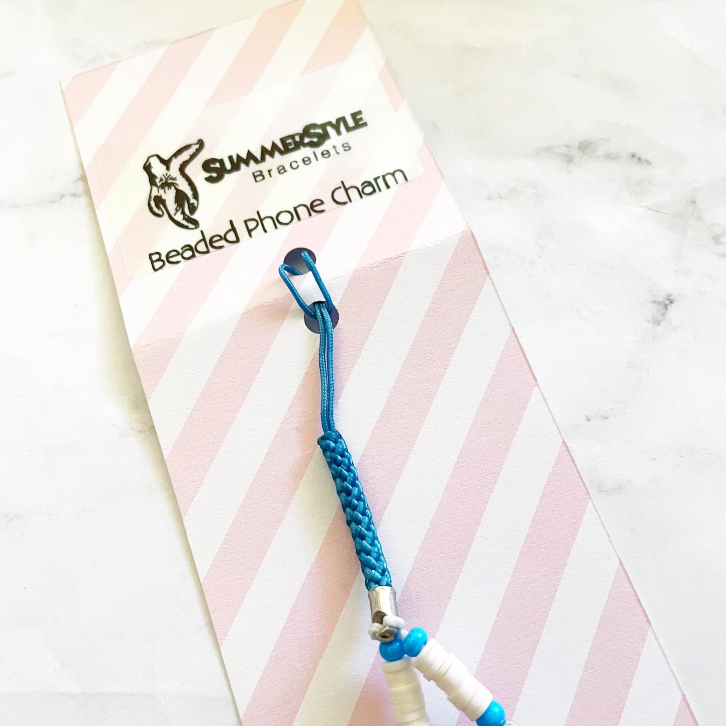 Bubble Pop Beaded Phone Charm, Pink & Blue Wrist Strap, Playful Y2K-Inspired Accessory, SummerStyle Bracelets