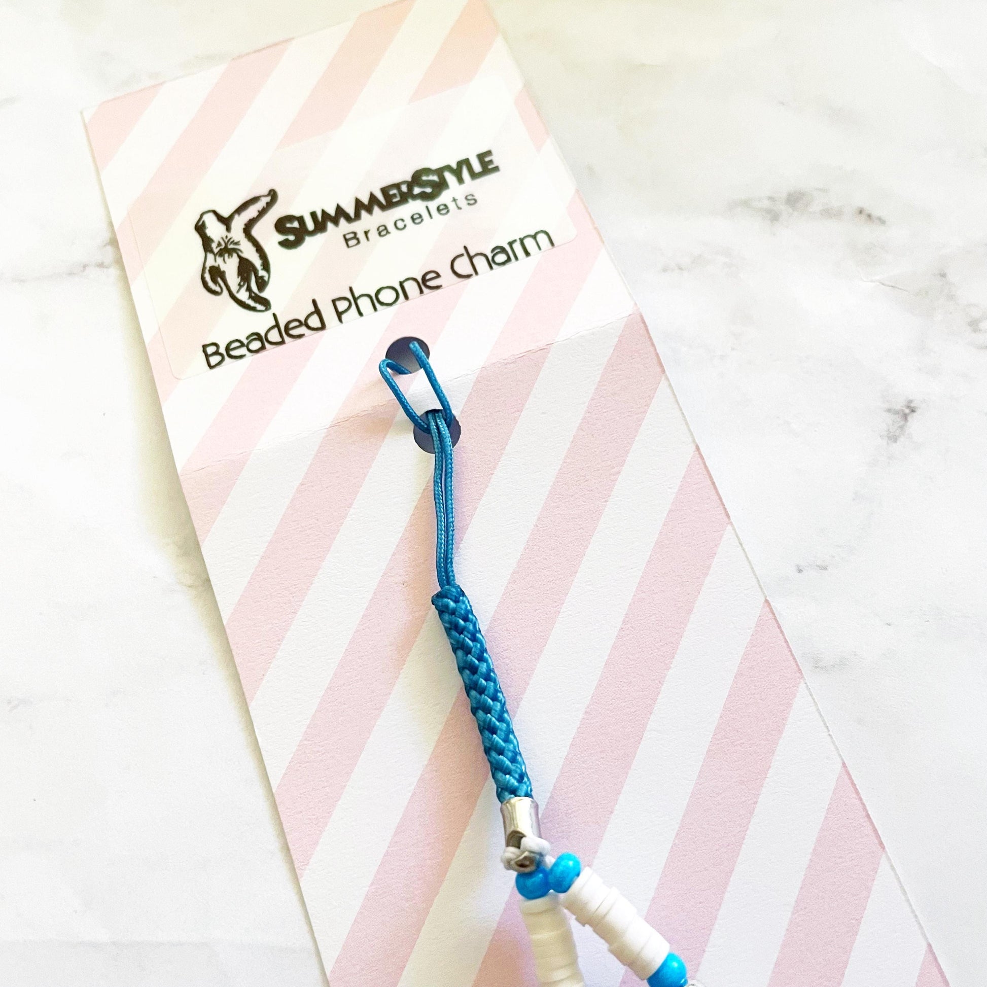 Bubble Pop Beaded Phone Charm, Pink & Blue Wrist Strap, Playful Y2K-Inspired Accessory, SummerStyle Bracelets