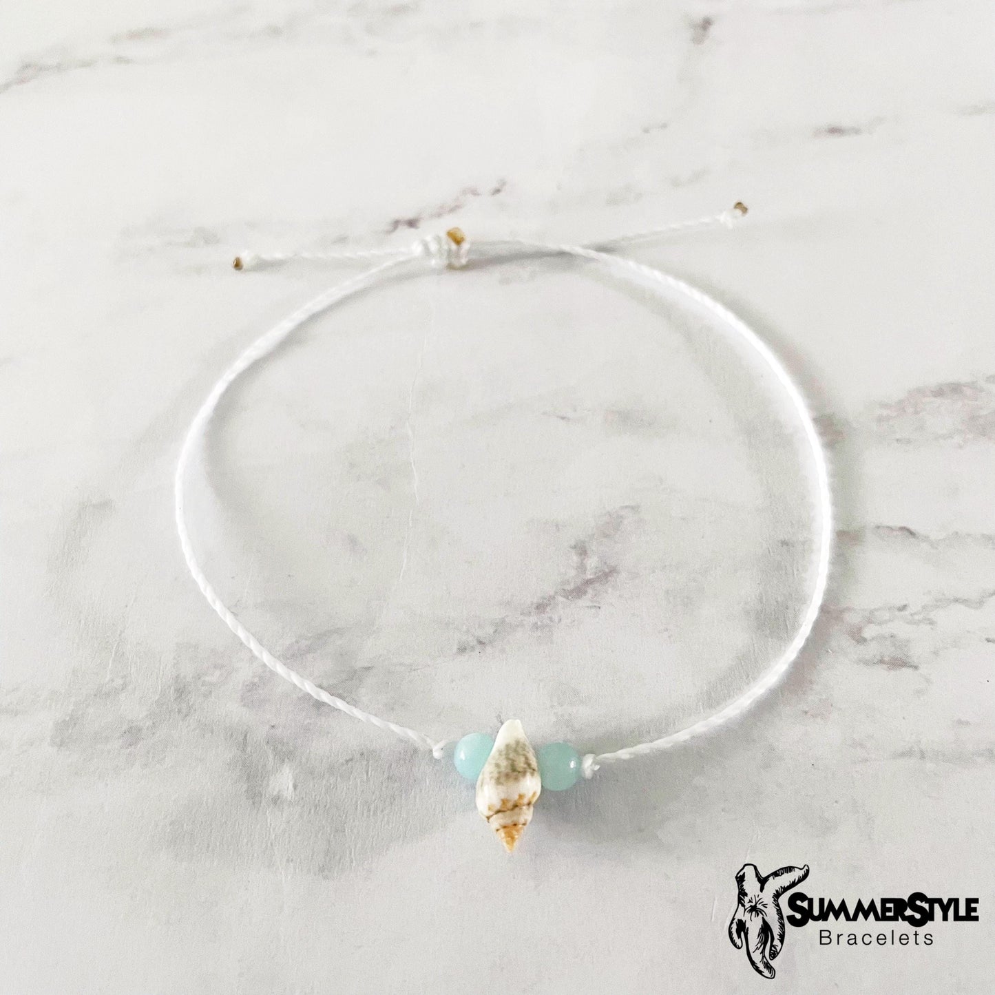 Mermaid Dreams Adjustable Waterproof Bracelet Set, Seashell Bracelets, Surf Jewelry, SummerStyle Bracelets