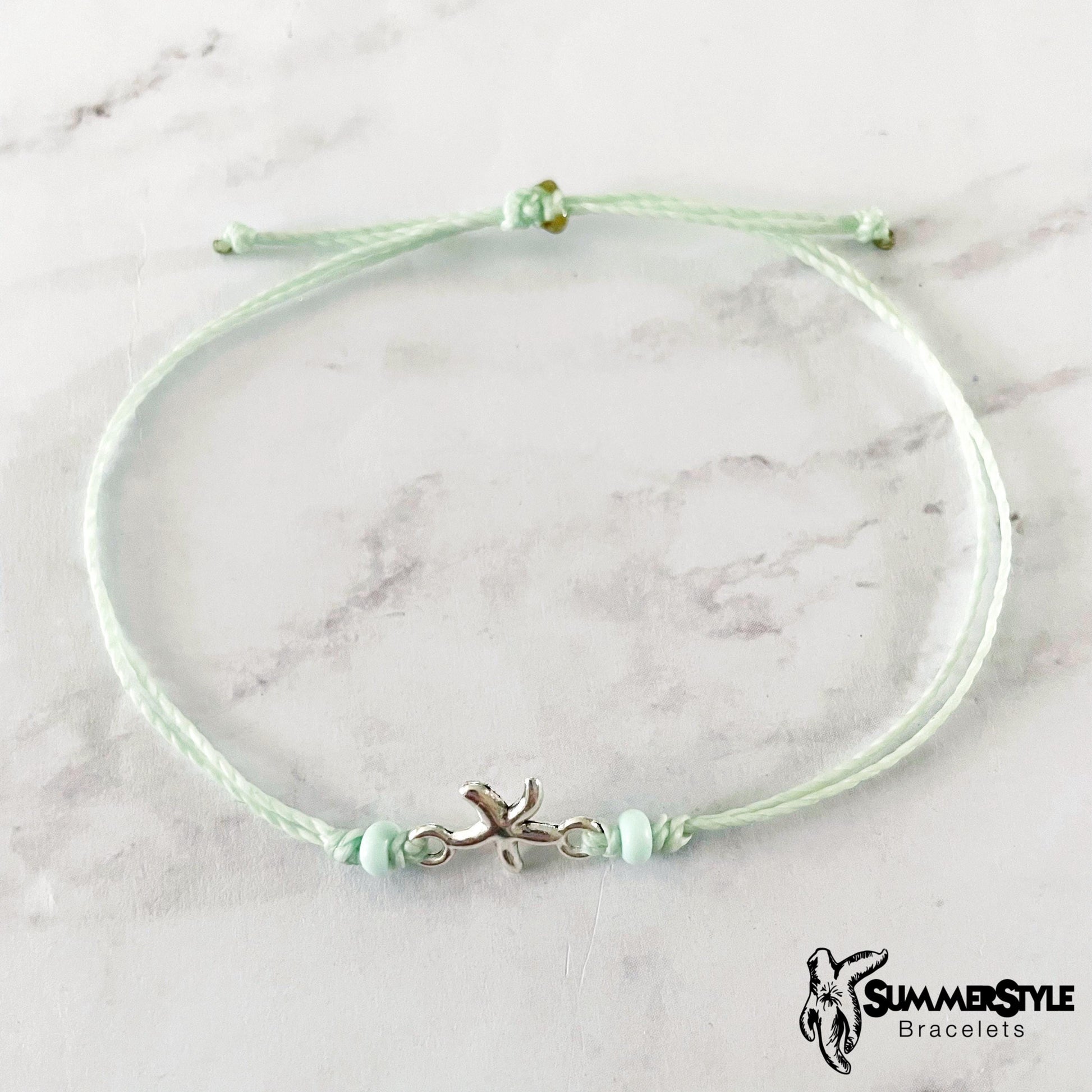Starfish Custom Adjustable Waterproof Bracelet, Starfish Charm Bracelet, Surf Jewelry, SummerStyle Bracelets