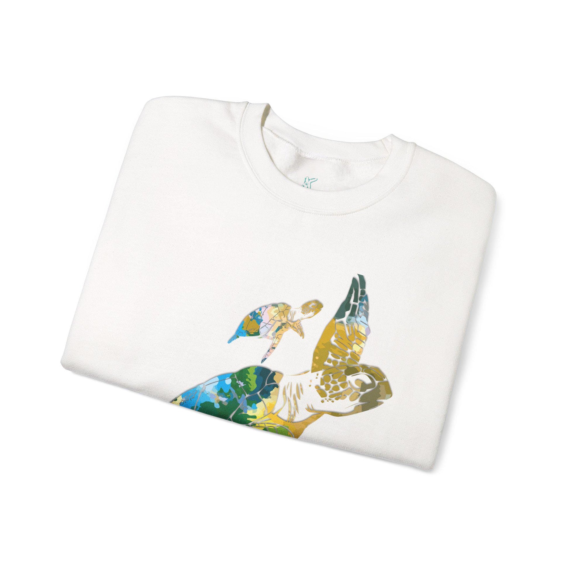 Watercolor Sea Turtle Unisex Heavy Blend Crewneck Sweatshirt, Sea Turtle Sweatshirt, Cotton Crewneck, SummerStyle Bracelets