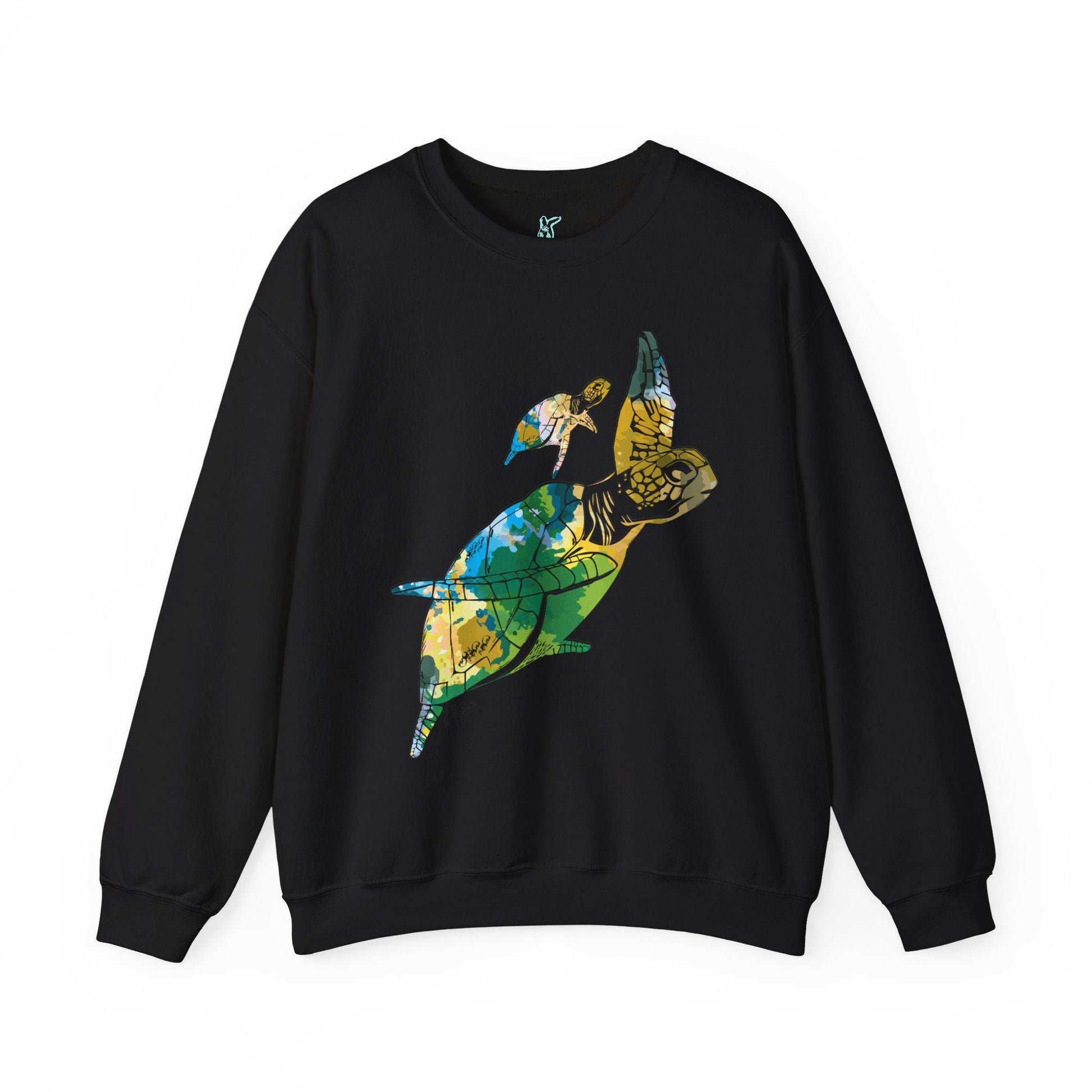 Watercolor Sea Turtle Unisex Heavy Blend Crewneck Sweatshirt, Sea Turtle Sweatshirt, Cotton Crewneck, SummerStyle Bracelets