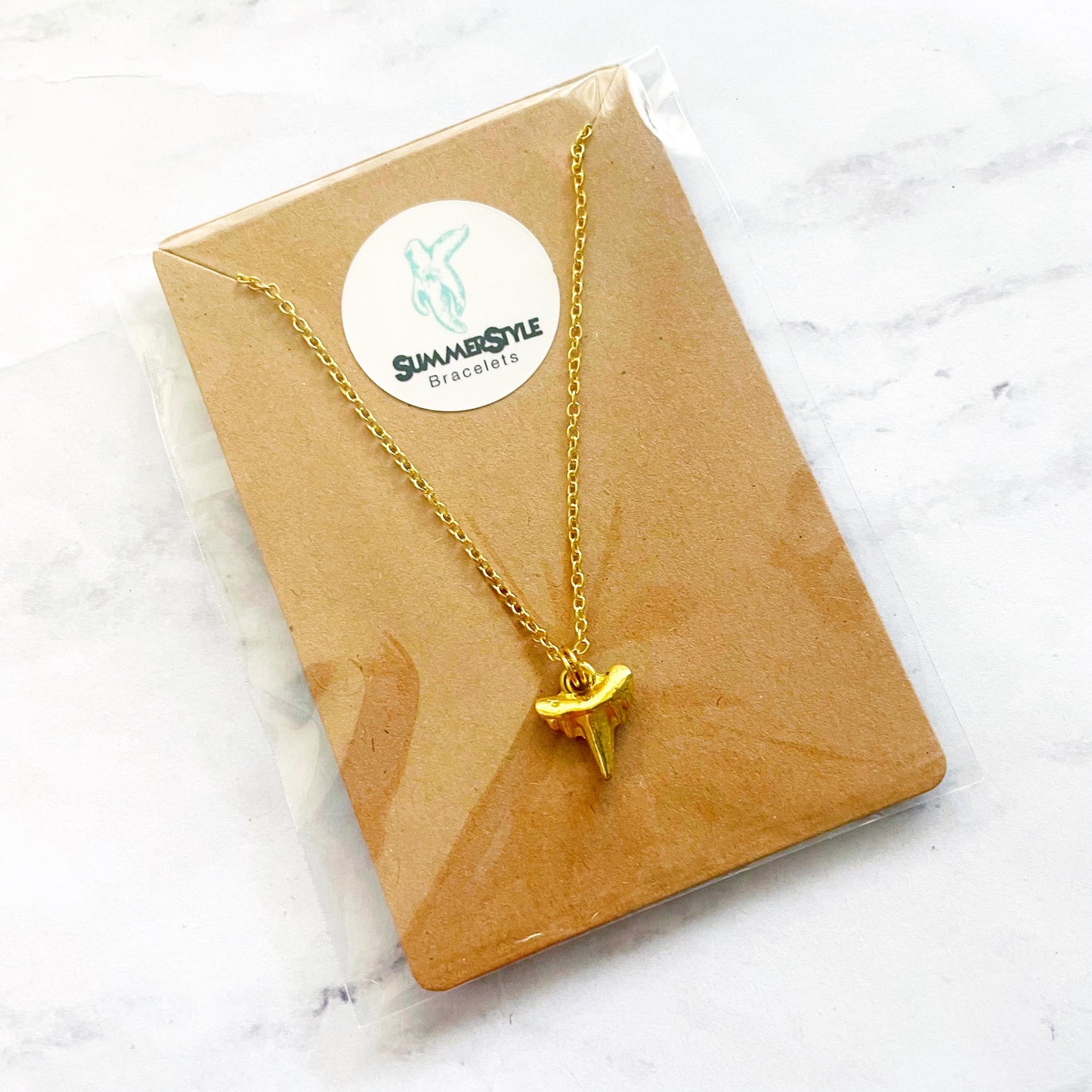 Gold Shark Tooth Necklace, Ocean Jewelry, Gold Chain Necklace, SummerStyle Bracelets