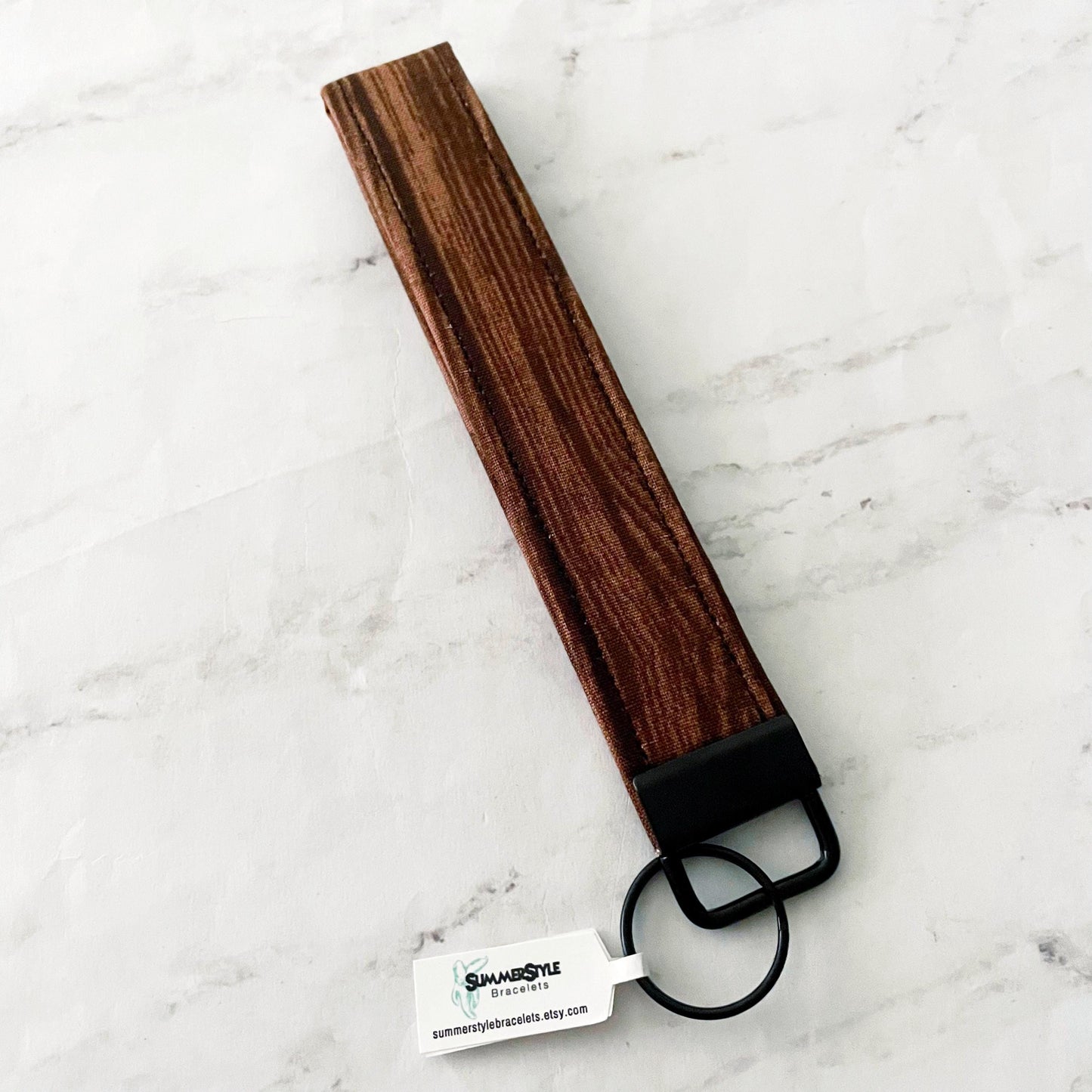 Wood Grain Key Fob Wristlet, 6.5in Wristlet Lanyard, Keychain Wristlet, Handmade Lanyard, SummerStyle Bracelets