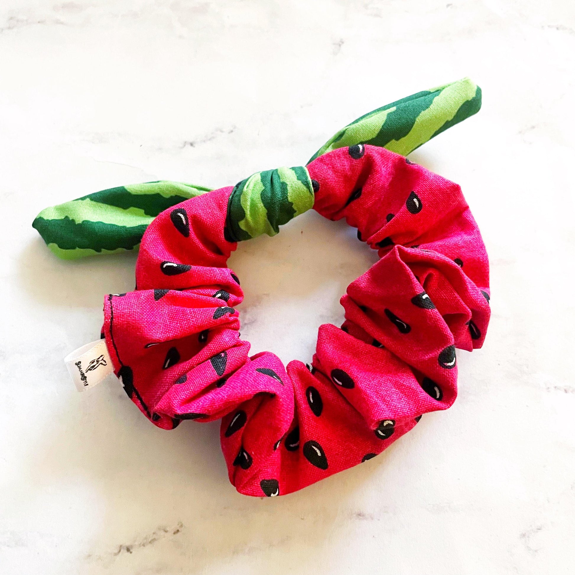Watermelon Duo Scrunchie, Scrunched Bow Hair Tie, Hair Bow, Watermelon Gift, Hair Accessories, Bow Hair Tie, SummerStyle Bracelets