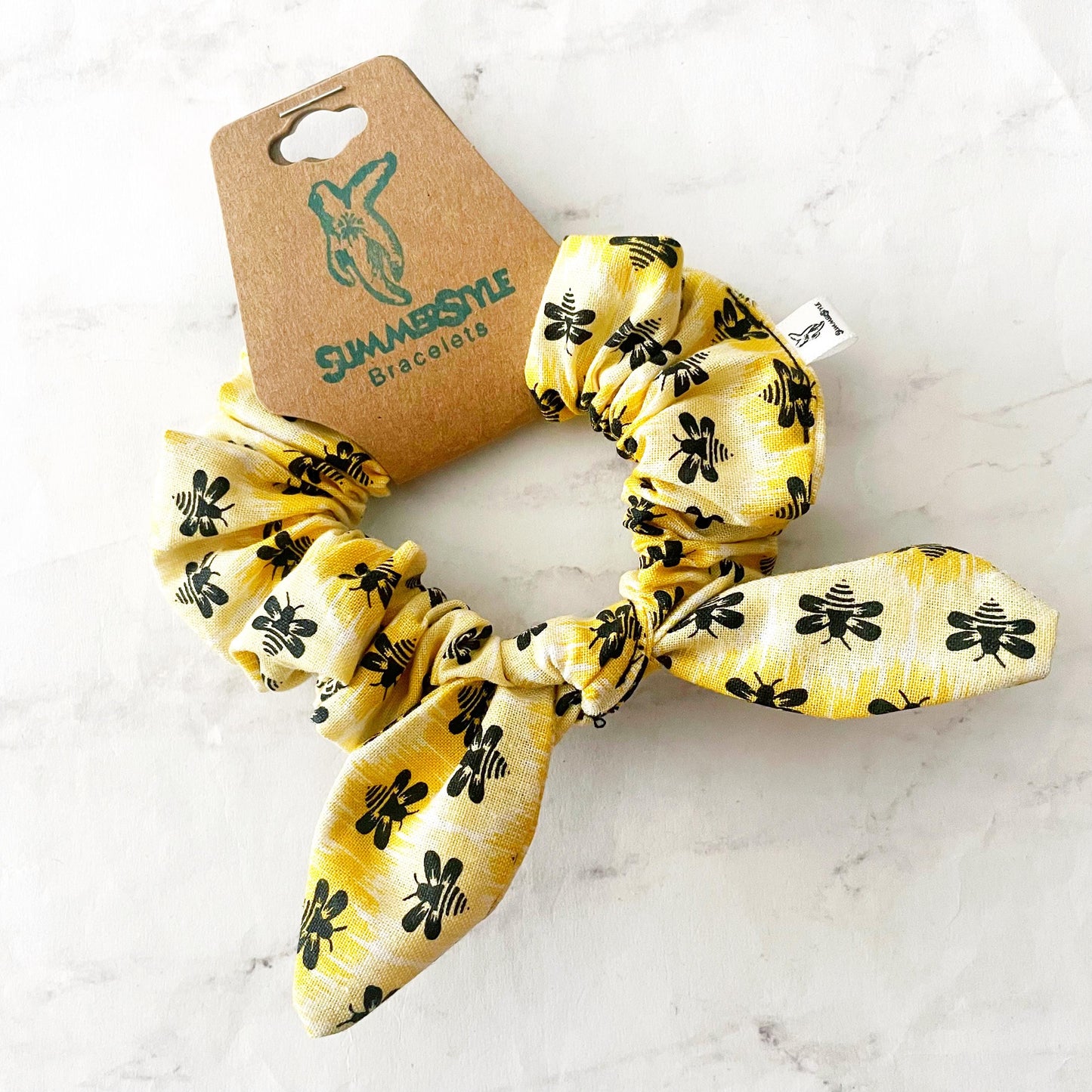 Black Bee Bow Scrunchie, Hair Accessories, SummerStyle Bracelets