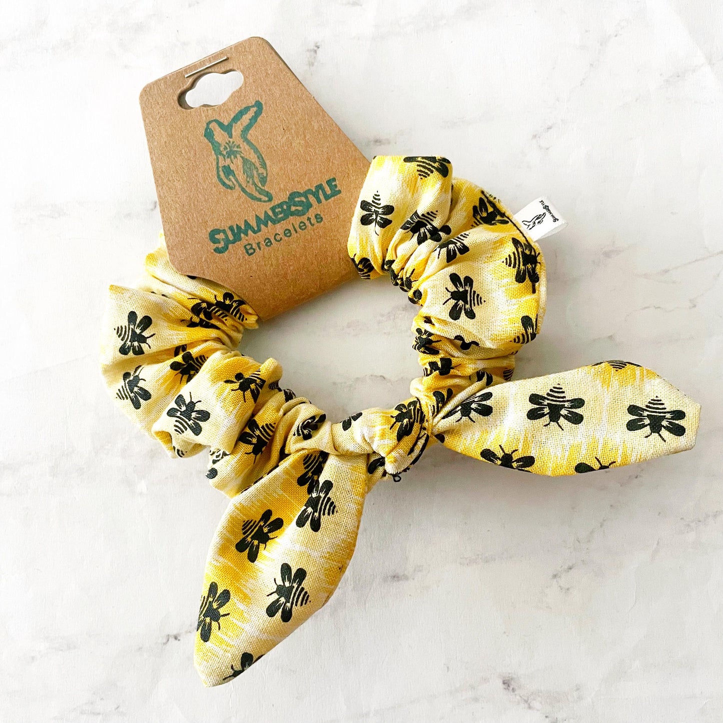 Black Bee Bow Scrunchie, Hair Accessories, SummerStyle Bracelets