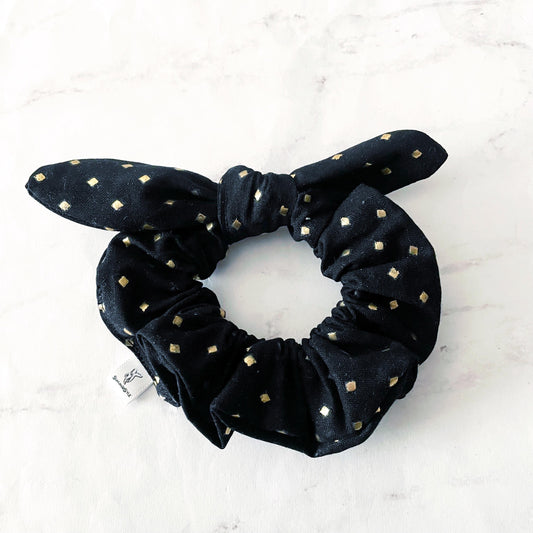 Studded Black Bow Scrunchie, Hair Accessories, SummerStyle Bracelets