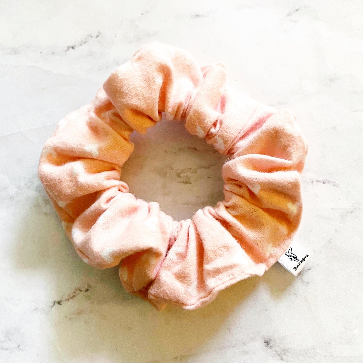 Pink Hearts Flannel Scrunchie, Girly Accessories, Soft Scrunchie, Pink Flannel, SummerStyle Bracelets