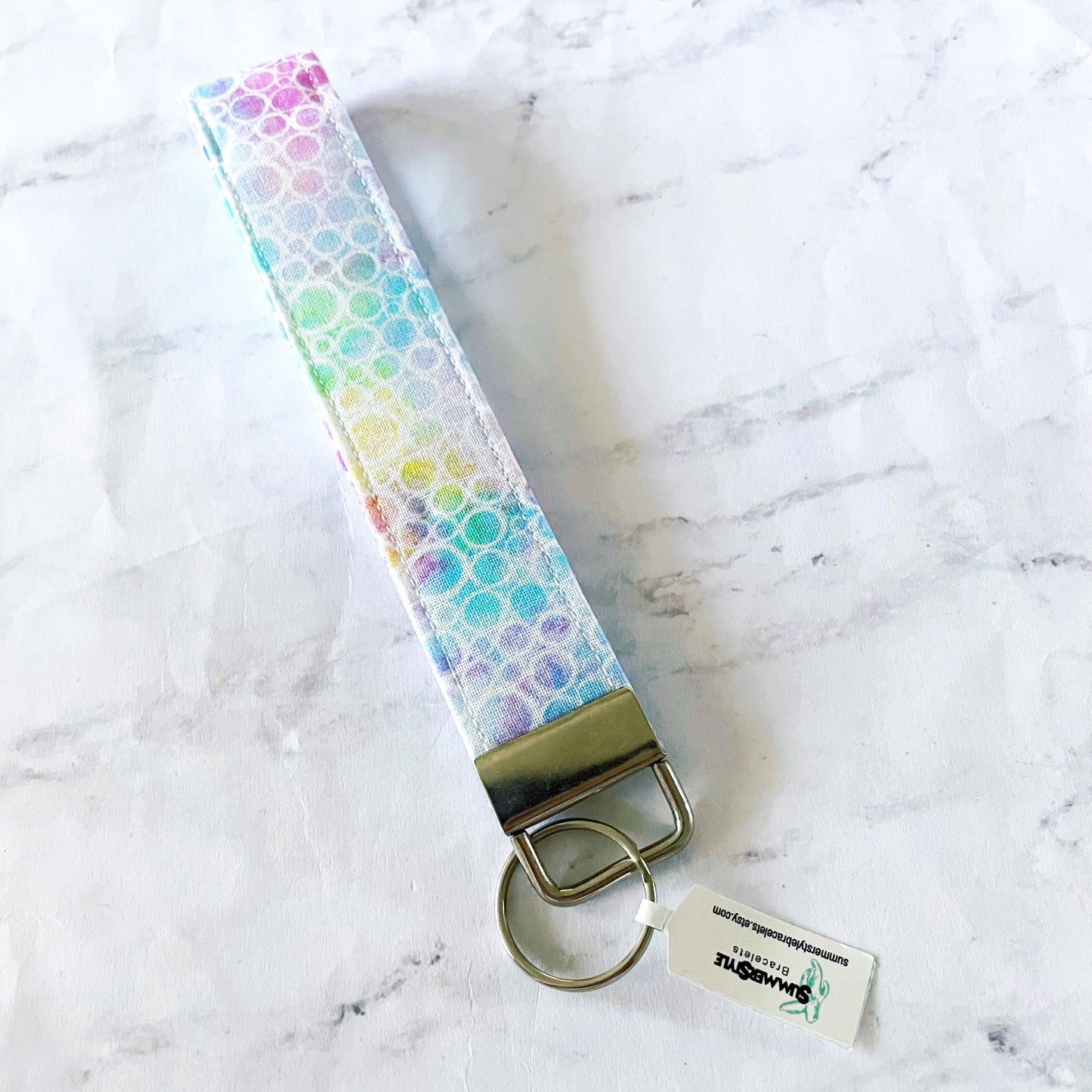 Purple Mermaid Scales Key Fob Wristlet, 6.5in Wristlet Lanyard, Keychain Wristlet, Handmade Lanyard, SummerStyle Bracelets