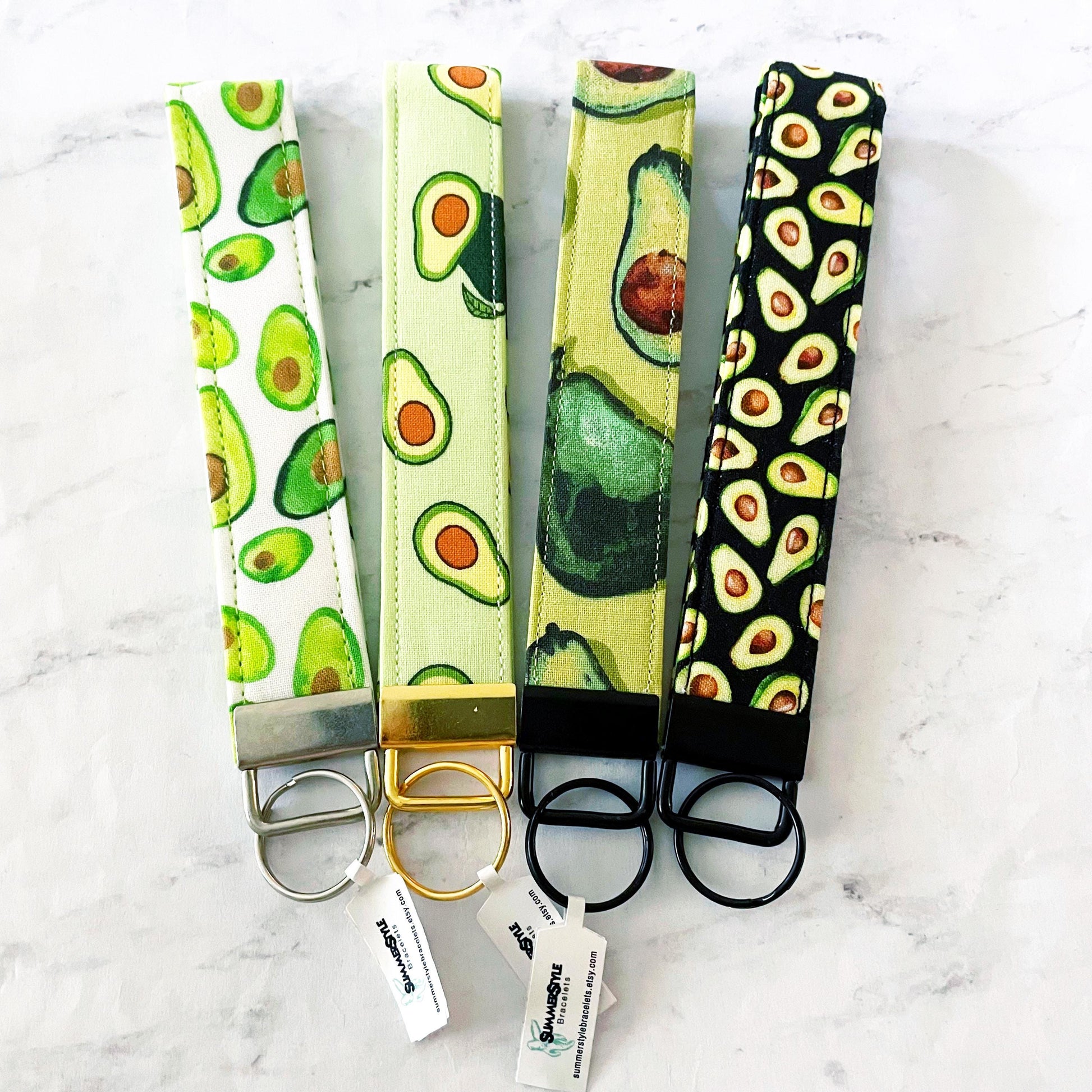 It’s an Avocado Key Fob Wristlet, 6.5in Wristlet Lanyard, Keychain Wristlet, Handmade Lanyard, SummerStyle Bracelets