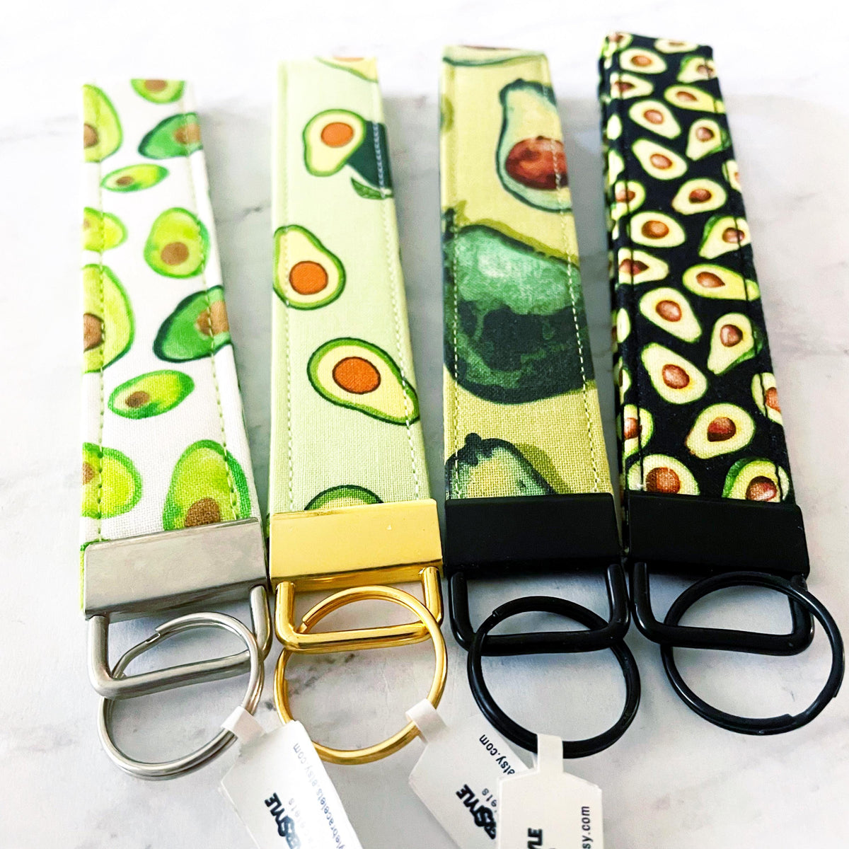 It’s an Avocado Key Fob Wristlet, 6.5in Wristlet Lanyard, Keychain Wristlet, Handmade Lanyard, SummerStyle Bracelets