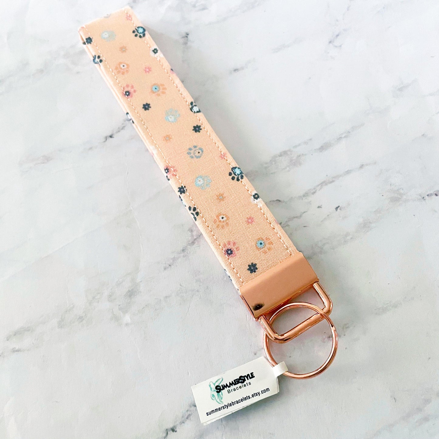Paw Print Key Fob Wristlet, 6.5in Wristlet Lanyard, Keychain Wristlet, Handmade Lanyard, SummerStyle Bracelets