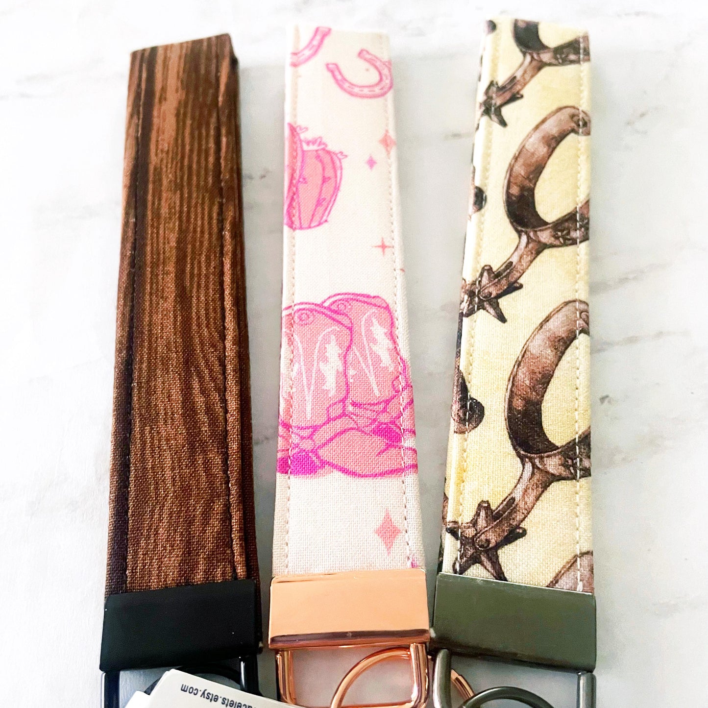 Pink Cowgirl Key Fob Wristlet, 6.5in Wristlet Lanyard, Keychain Wristlet, Handmade Lanyard, SummerStyle Bracelets