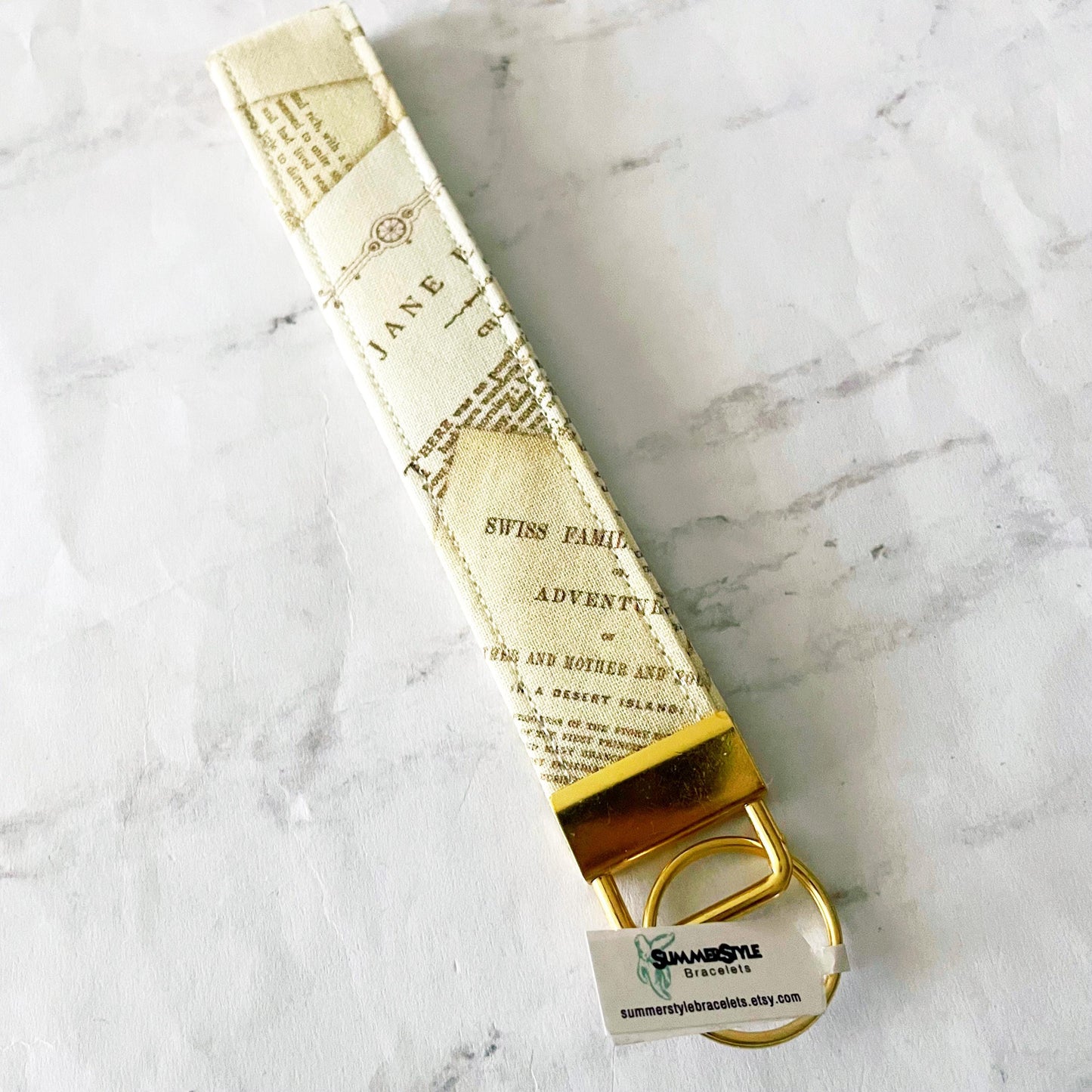 Book Lover Key Fob Wristlet, 6.5in Wristlet Lanyard, Keychain Wristlet, Handmade Lanyard, SummerStyle Bracelets