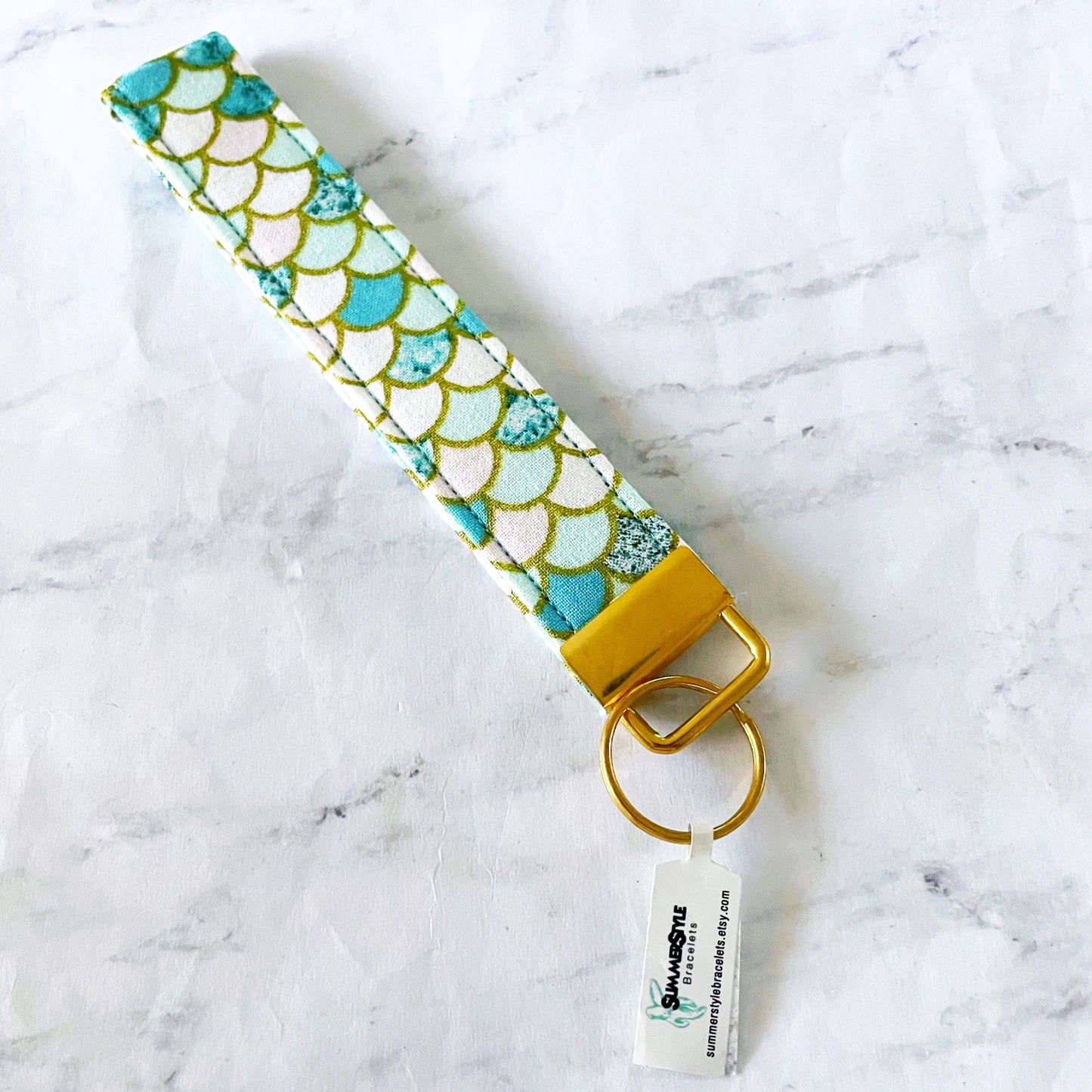 Purple Mermaid Scales Key Fob Wristlet, 6.5in Wristlet Lanyard, Keychain Wristlet, Handmade Lanyard, SummerStyle Bracelets