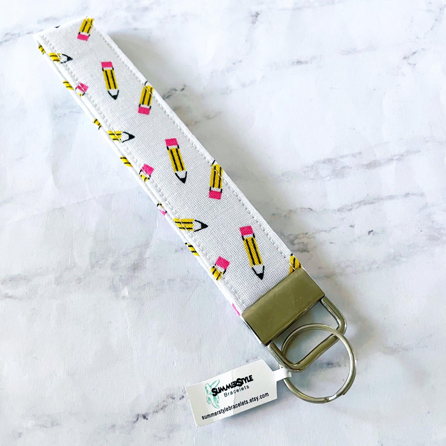 Artist’s Painbrush Key Fob Wristlet, 6.5in Wristlet Lanyard, Keychain Wristlet, Handmade Lanyard, SummerStyle Bracelets