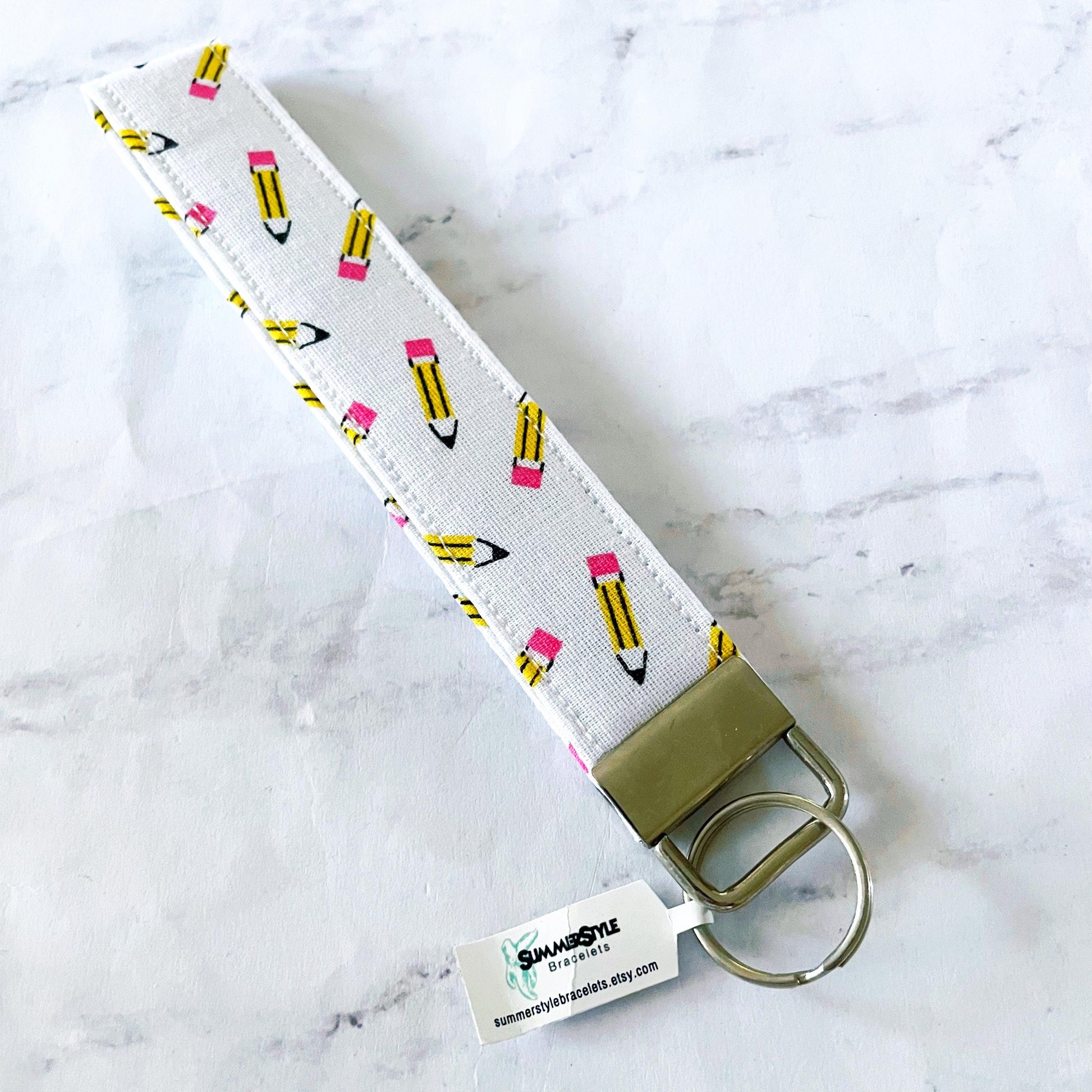 Artist’s Painbrush Key Fob Wristlet, 6.5in Wristlet Lanyard, Keychain Wristlet, Handmade Lanyard, SummerStyle Bracelets