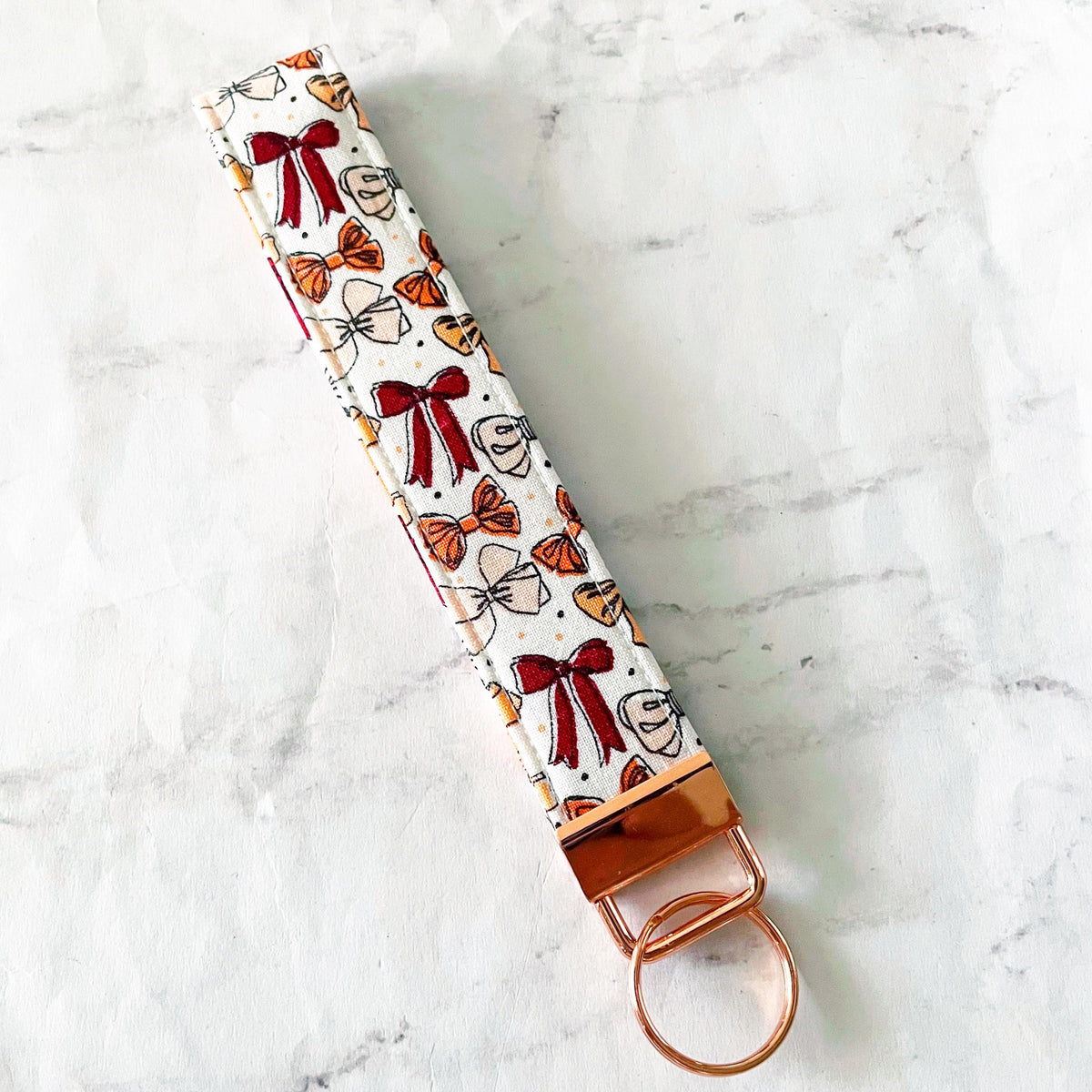 Pink Gingham Bow Key Fob Wristlet, 6.5in Wristlet Lanyard, Keychain Wristlet, Handmade Lanyard, SummerStyle Bracelets