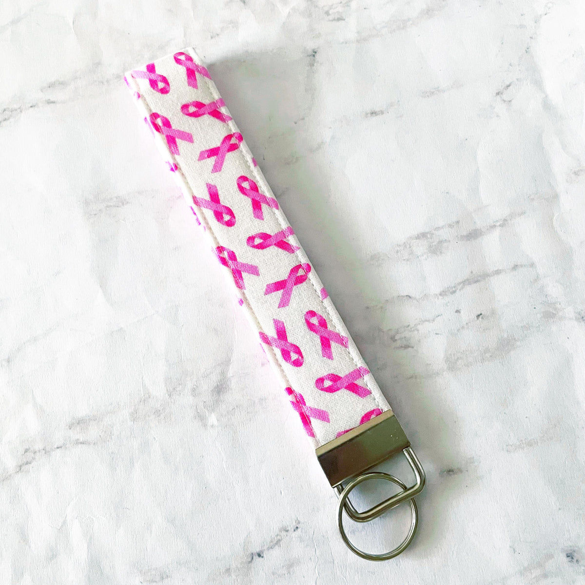 Pink Gingham Bow Key Fob Wristlet, 6.5in Wristlet Lanyard, Keychain Wristlet, Handmade Lanyard, SummerStyle Bracelets