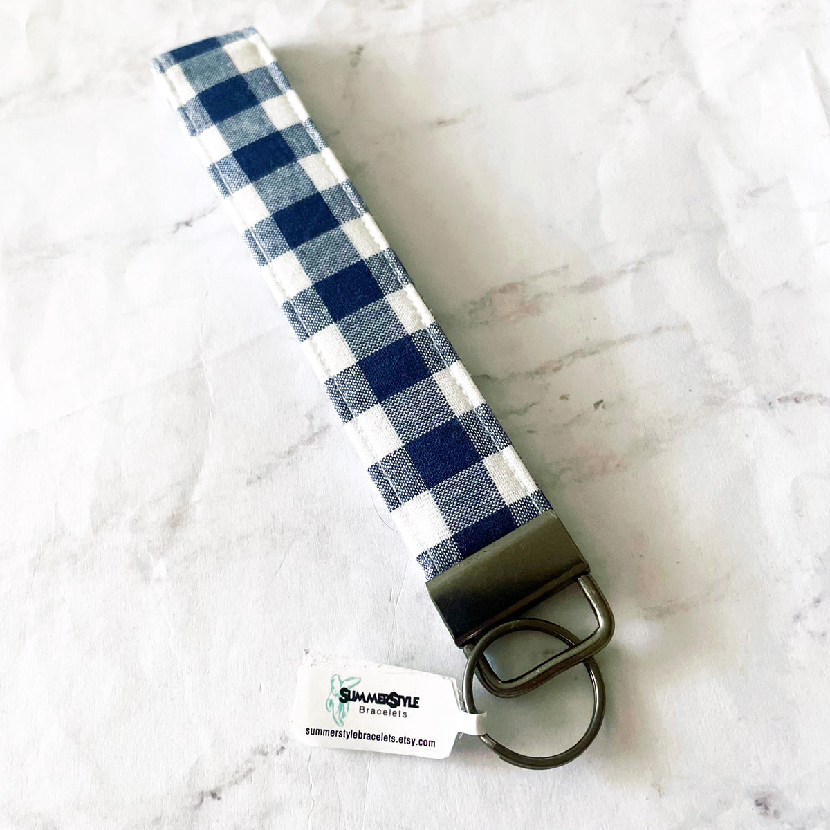 Black & White Checkered Key Fob Wristlet, 6.5in Wristlet Lanyard, Keychain Wristlet, Handmade Lanyard, SummerStyle Bracelets