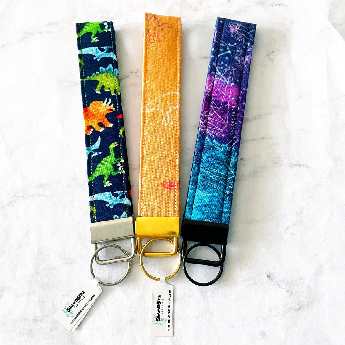 Dinosaur Key Fob Wristlet, 6.5in Wristlet Lanyard, Keychain Wristlet, Handmade Lanyard, SummerStyle Bracelets