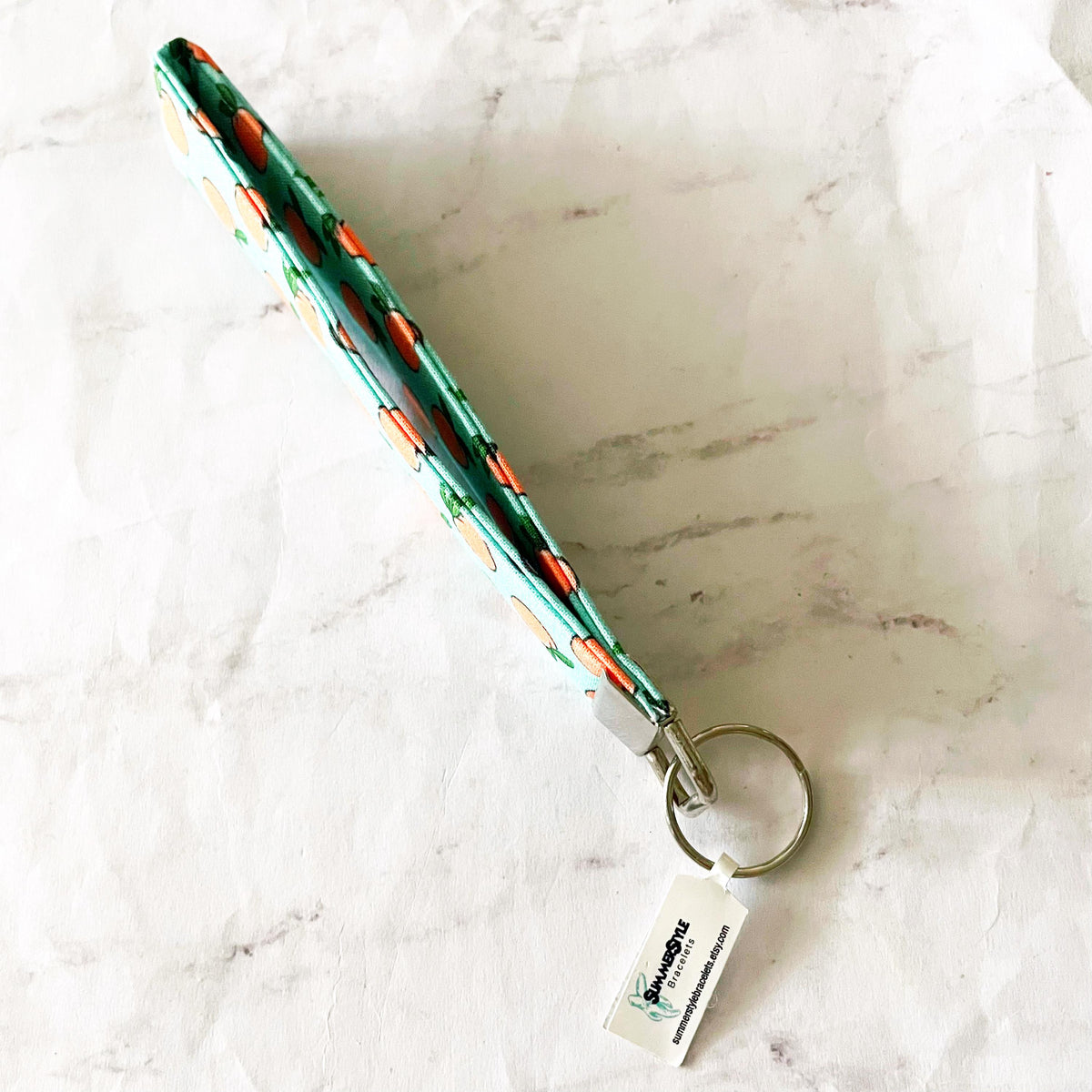 Cute Kiwi Key Fob Wristlet, 6.5in Wristlet Lanyard, Keychain Wristlet, Handmade Lanyard, SummerStyle Bracelets