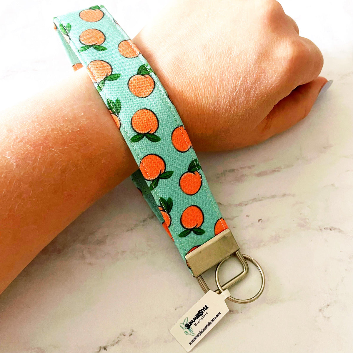 Cute Kiwi Key Fob Wristlet, 6.5in Wristlet Lanyard, Keychain Wristlet, Handmade Lanyard, SummerStyle Bracelets
