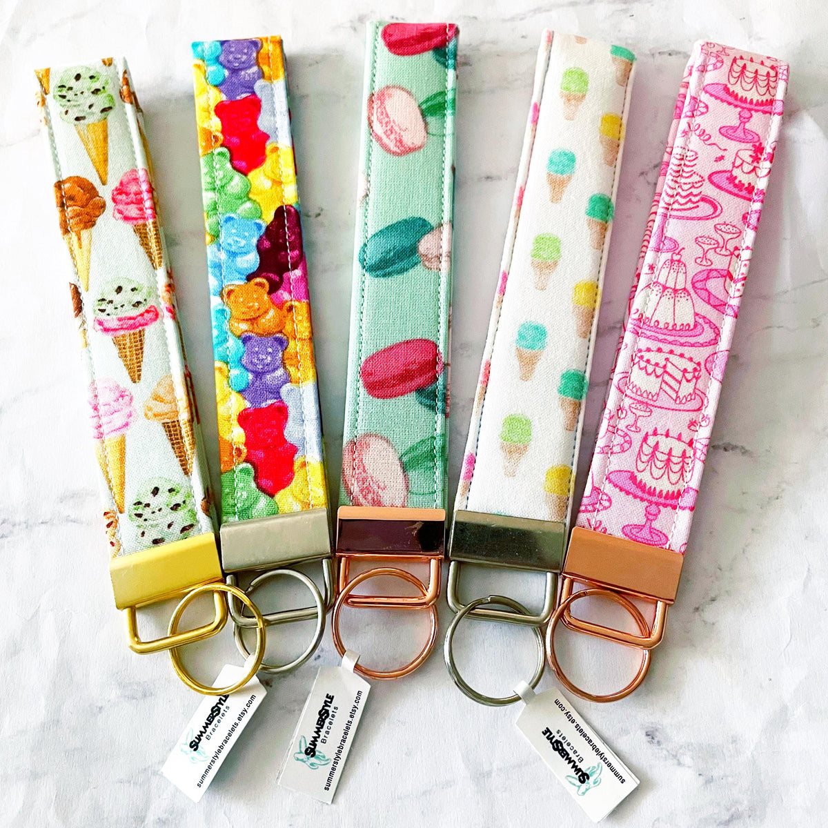 Gummy Bear Key Fob Wristlet, 6.5in Wristlet Lanyard, Keychain Wristlet, Handmade Lanyard, SummerStyle Bracelets