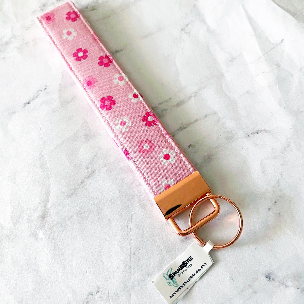 Groovy 70s Key Fob Wristlet, 6.5in Wristlet Lanyard, Keychain Wristlet, Handmade Lanyard, SummerStyle Bracelets