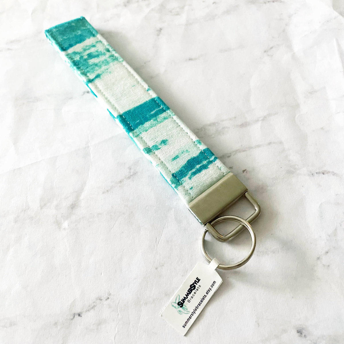 Rainbow Tie Dye Key Fob Wristlet, 6.5in Wristlet Lanyard, Keychain Wristlet, Handmade Lanyard, SummerStyle Bracelets