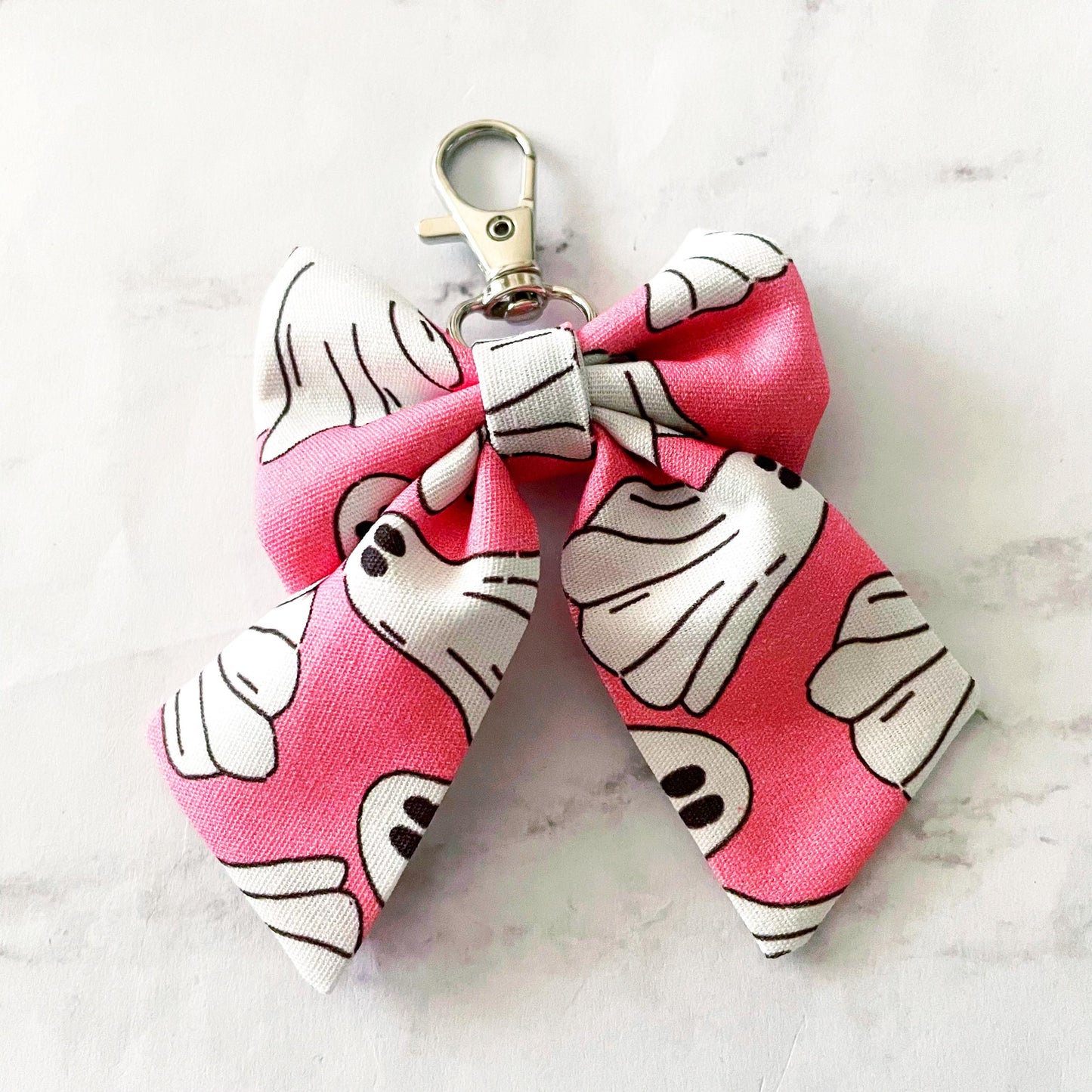 Ghost Mini Bow Bag Charm, Bow Keychain, Girly Halloween, SummerStyle Bracelets