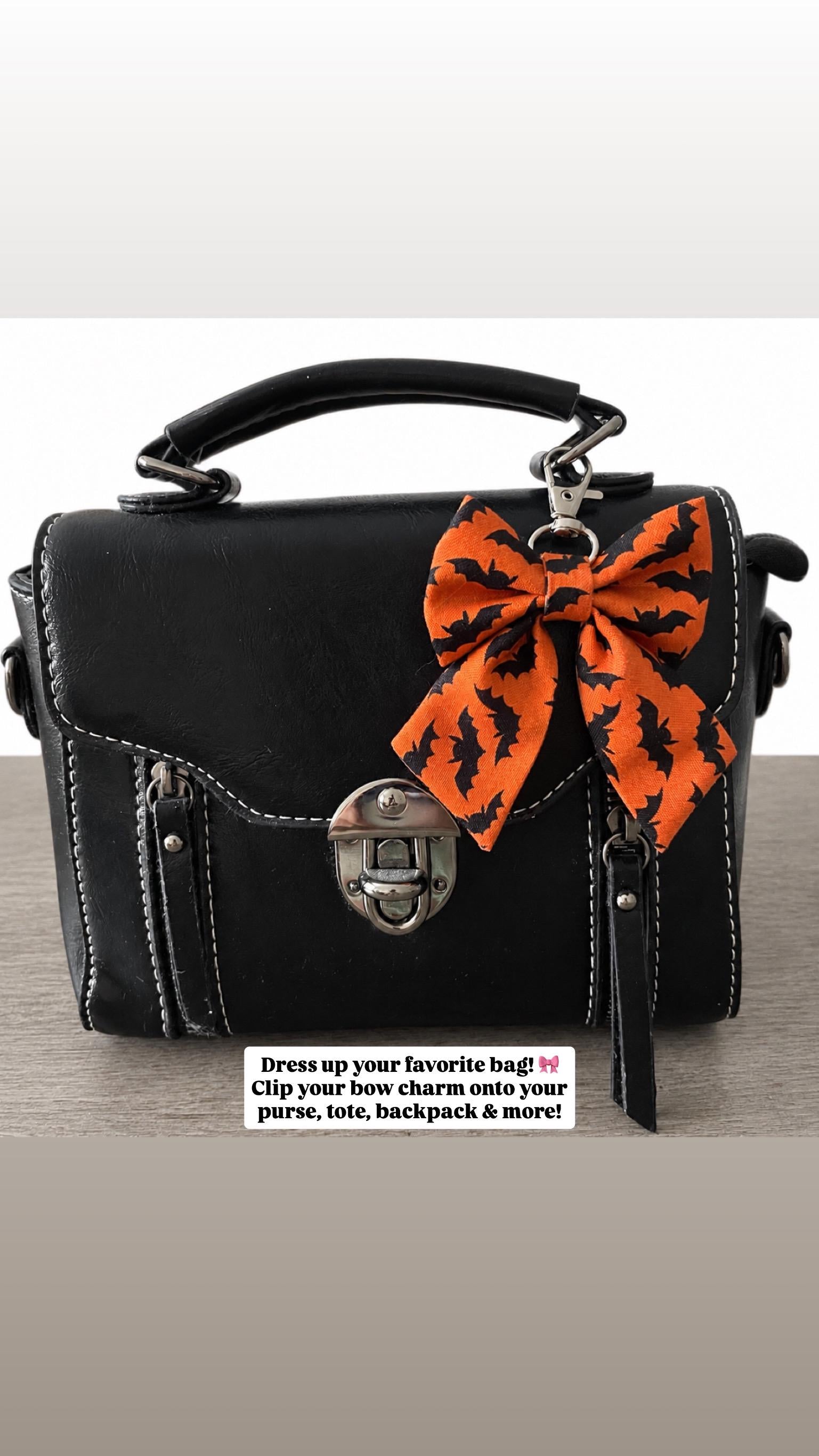Ghost Mini Bow Bag Charm, Bow Keychain, Girly Halloween, SummerStyle Bracelets
