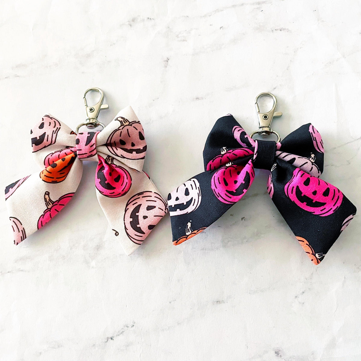 Pumpkin Mini Bow Bag Charm, Bow Keychain, Girly Halloween, SummerStyle Bracelets