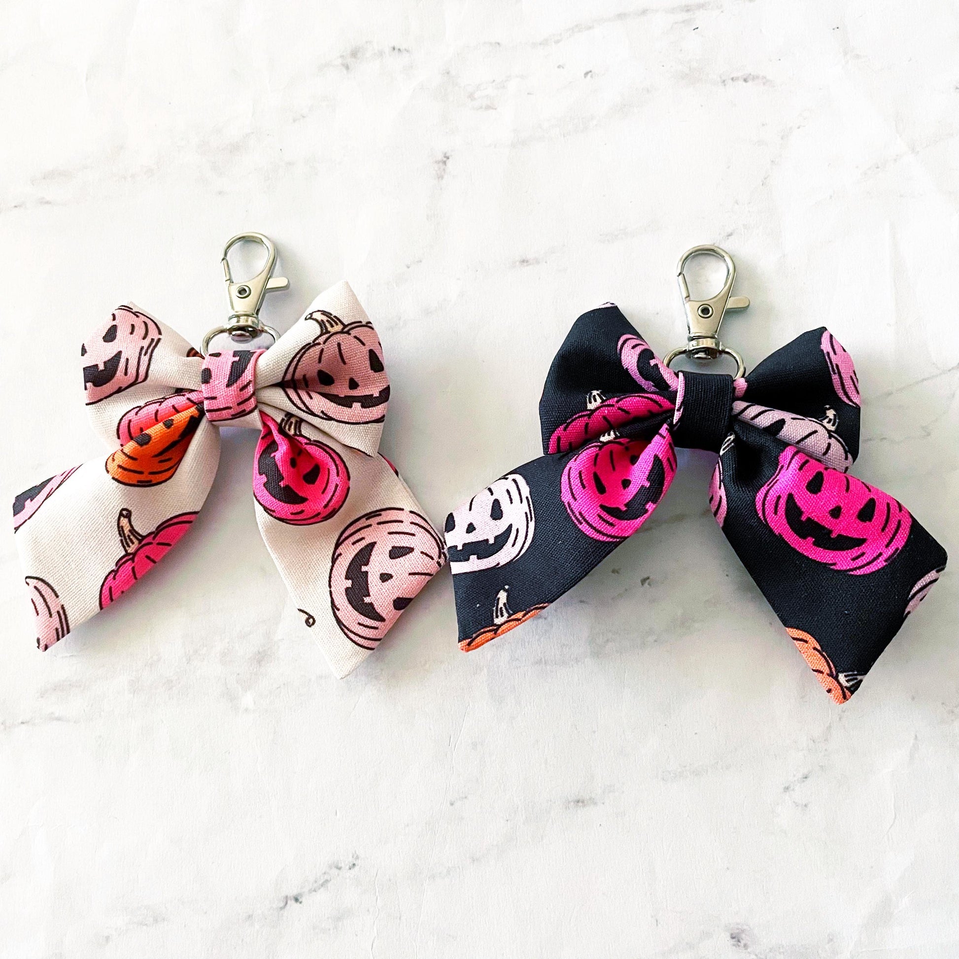 Pumpkin Mini Bow Bag Charm, Bow Keychain, Girly Halloween, SummerStyle Bracelets