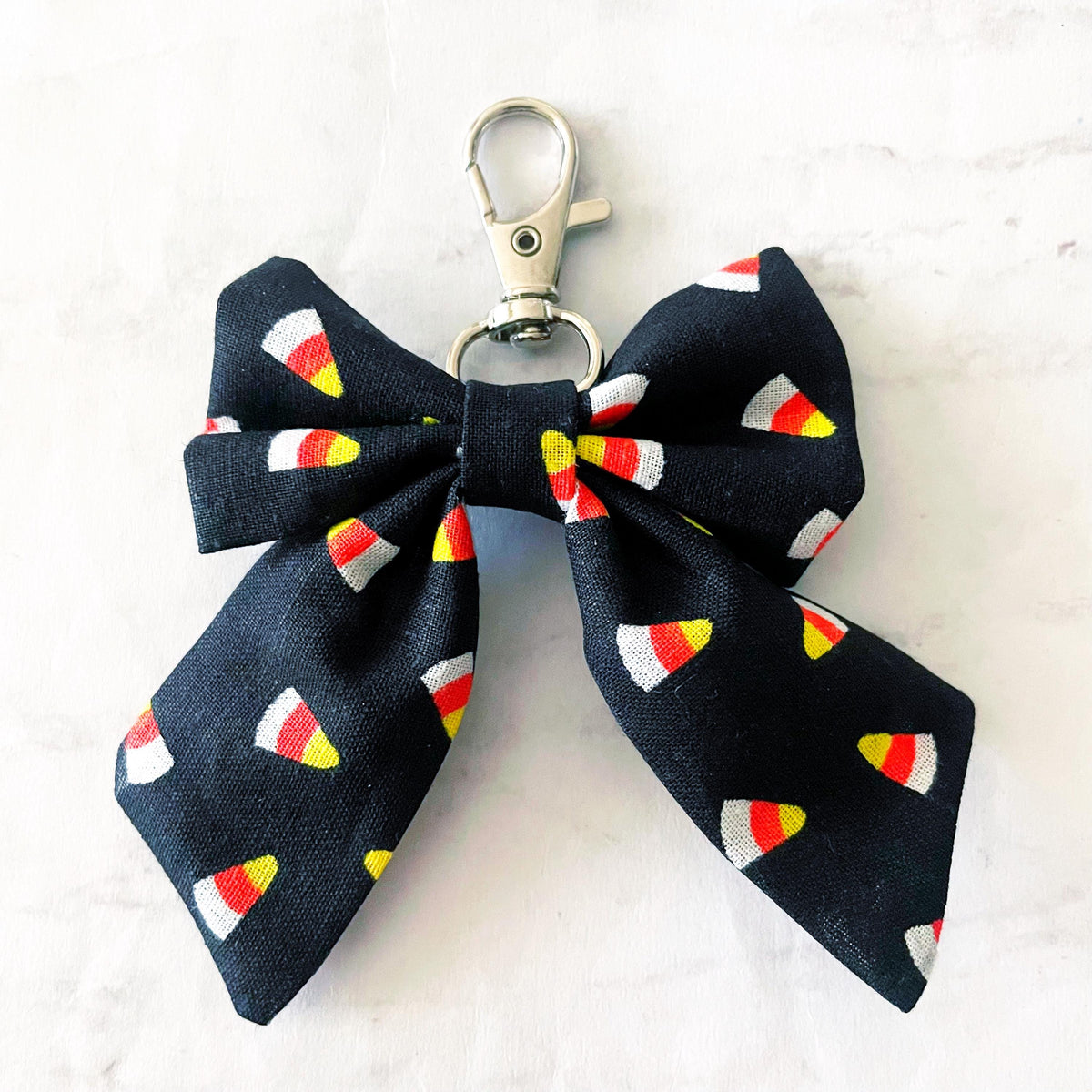 Bats & Candy Corn Mini Bow Bag Charm, Bow Keychain, Girly Halloween, SummerStyle Bracelets