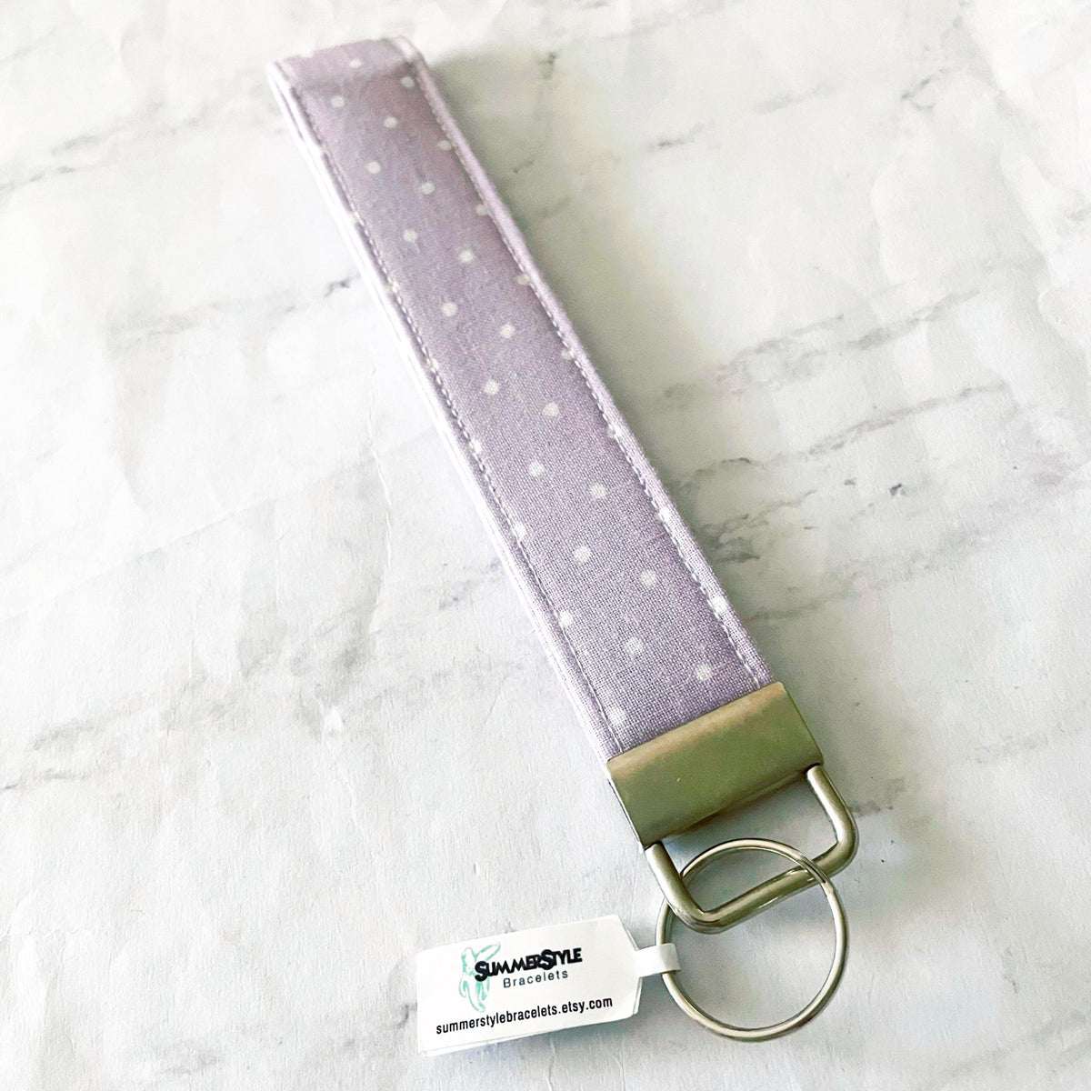 Polka Dot Key Fob Wristlet, 6.5in Wristlet Lanyard, Keychain Wristlet, Handmade Lanyard, SummerStyle Bracelets