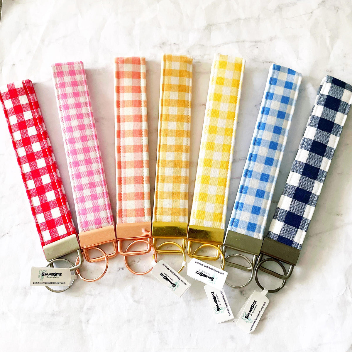 Black & White Checkered Key Fob Wristlet, 6.5in Wristlet Lanyard, Keychain Wristlet, Handmade Lanyard, SummerStyle Bracelets