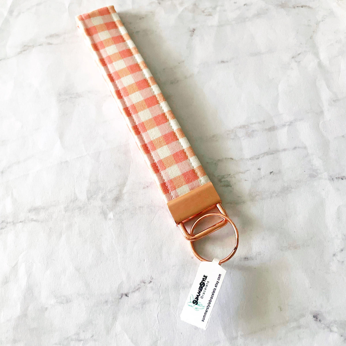 Black & White Checkered Key Fob Wristlet, 6.5in Wristlet Lanyard, Keychain Wristlet, Handmade Lanyard, SummerStyle Bracelets