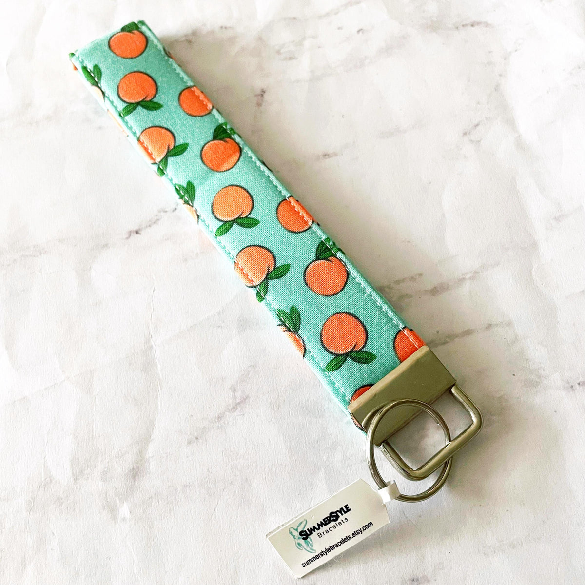 Cute Kiwi Key Fob Wristlet, 6.5in Wristlet Lanyard, Keychain Wristlet, Handmade Lanyard, SummerStyle Bracelets