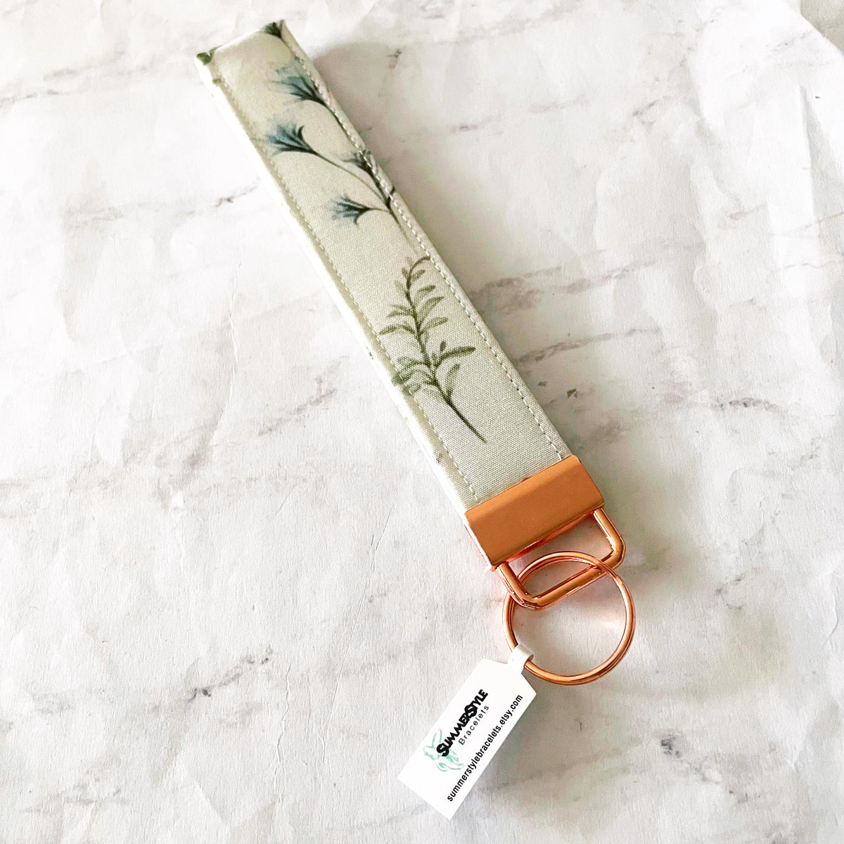 Hanging Plants Key Fob Wristlet, 6.5in Wristlet Lanyard, Keychain Wristlet, Handmade Lanyard, SummerStyle Bracelets